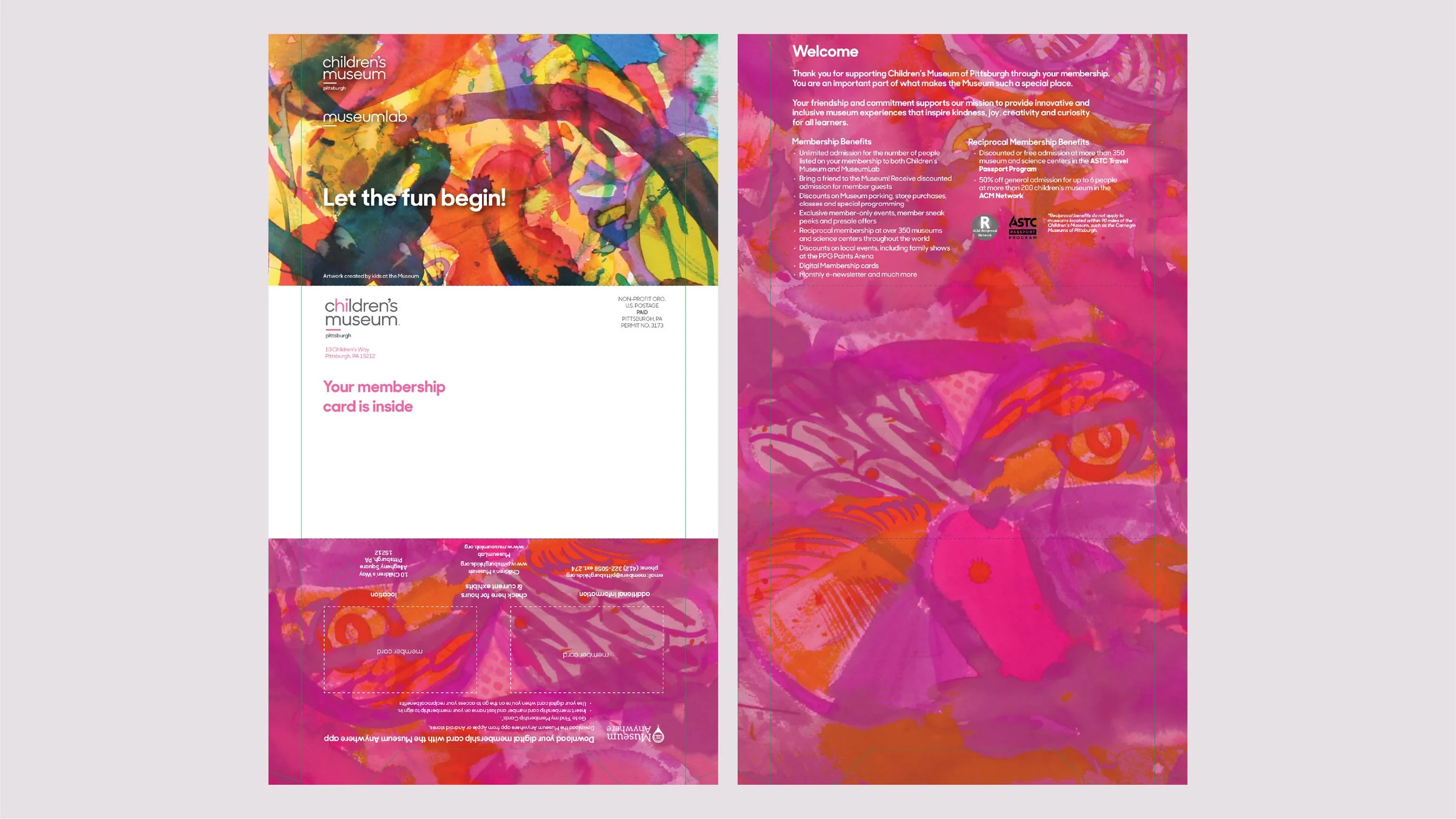 Custom die cut with pocket for information