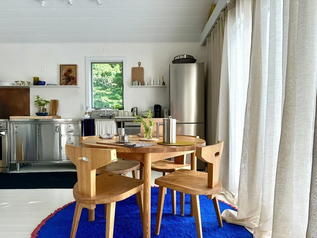 Jacob Kielland-Brandt dining set | Denmark 1960, stainless steel kitchen