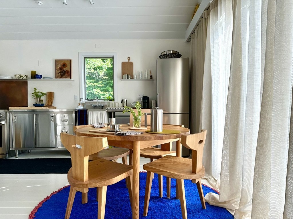 Jacob Kielland-Brandt dining set | Denmark 1960, stainless steel kitchen