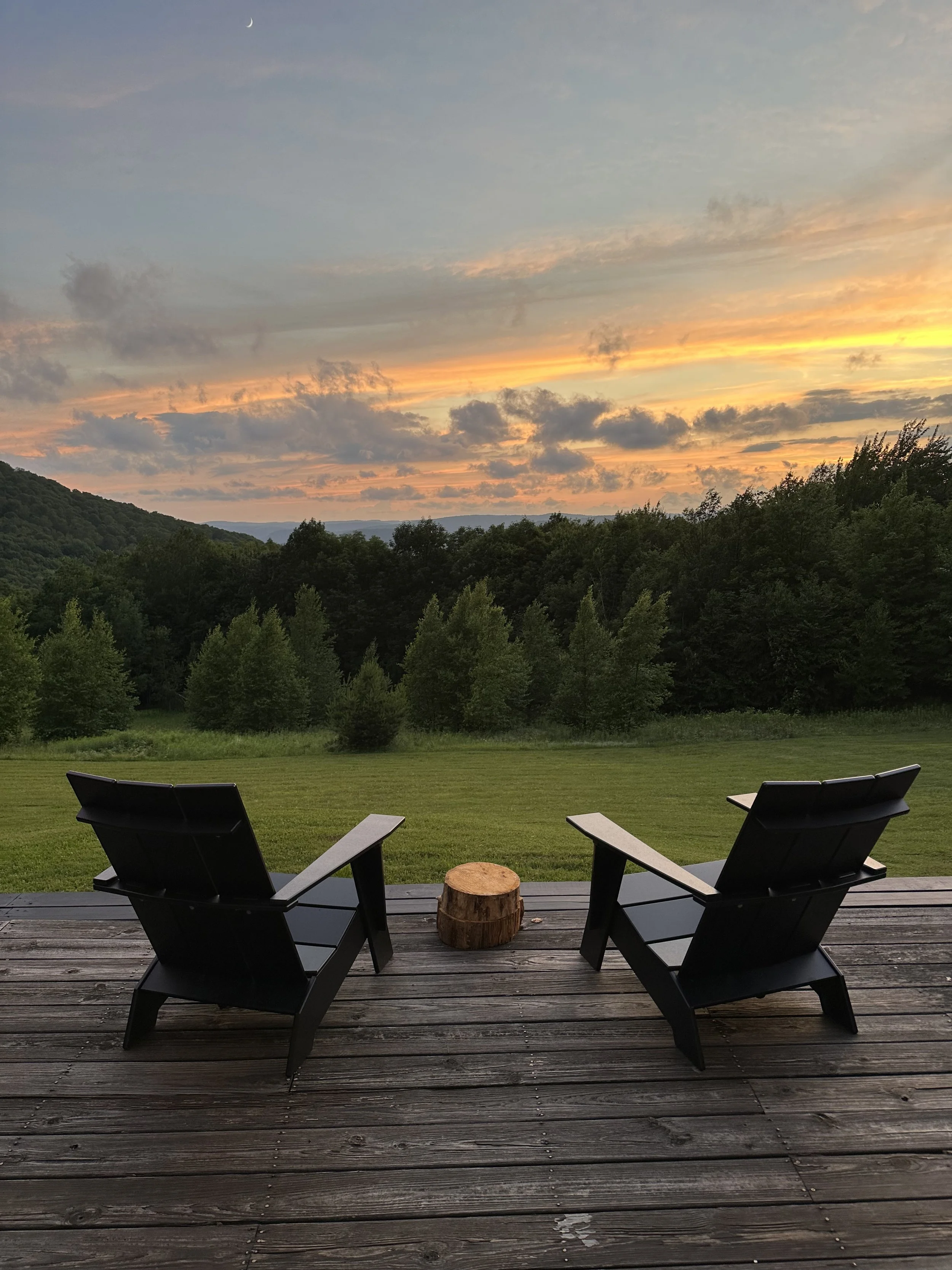 Sunset view in the Catskills at cabincabin