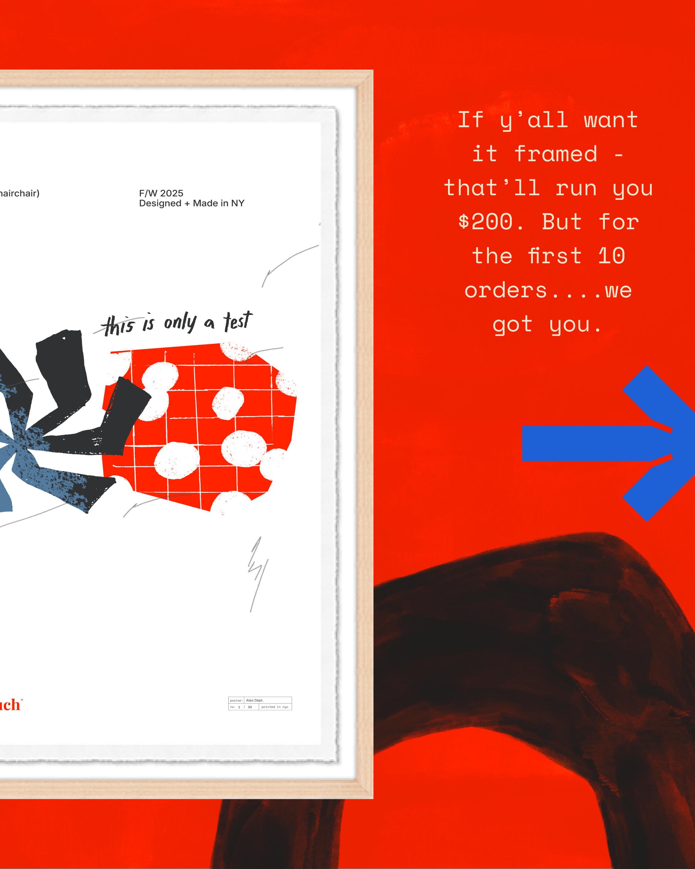 Free framed poster by ALSO DEPT.