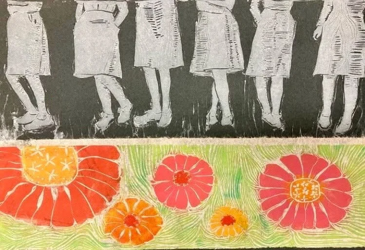 Somerville Open Studios.
May 3-4.
Come see us at Abrazos Press, 11 Miller Street. It&rsquo;s a treat to see the behind the scenes of a printshop and work by established, expert artists.(not me, just a novice)
@abrazos.press Annie Silverman, and @ruch