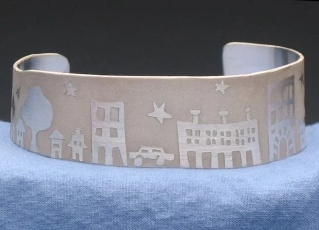 sandblasted city night cufff