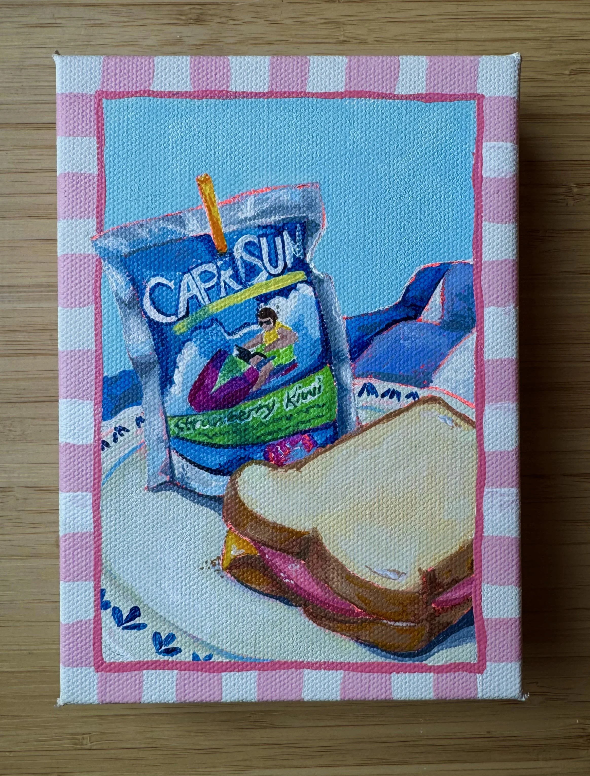 Poolside Snack Original Painting