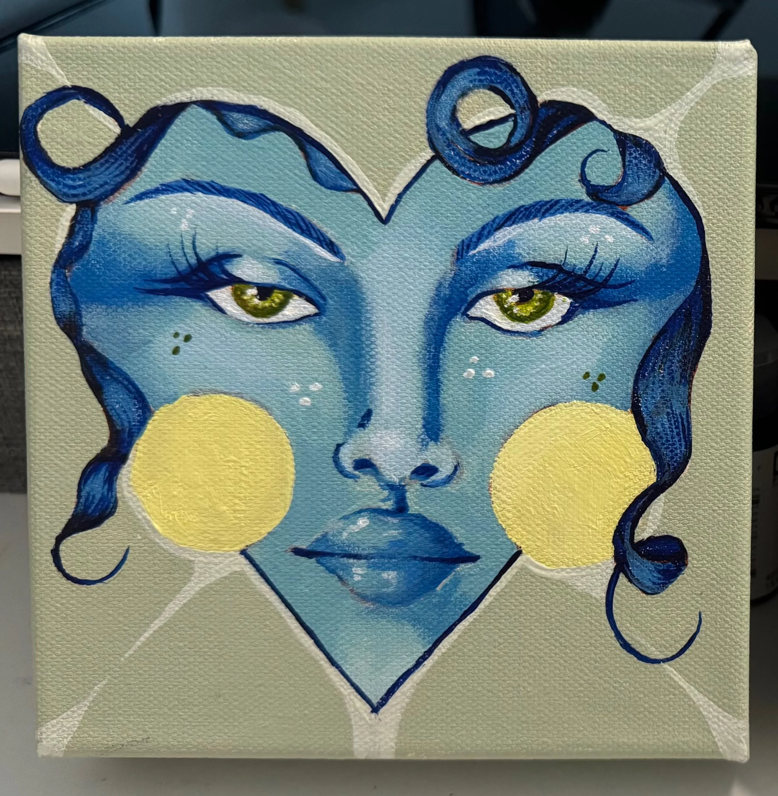 Twin Portrait Blue