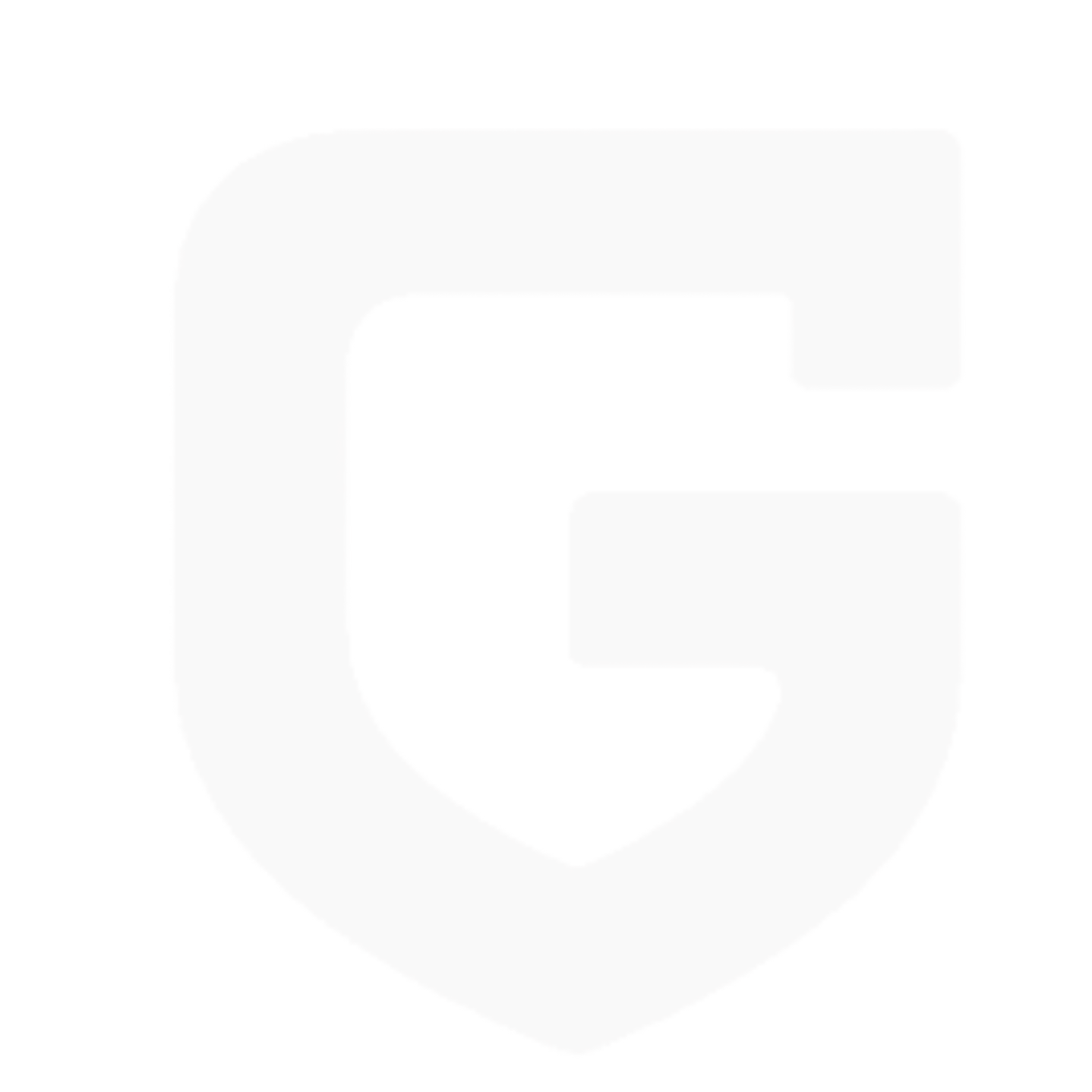 White shield logo with a gray letter G in the center.