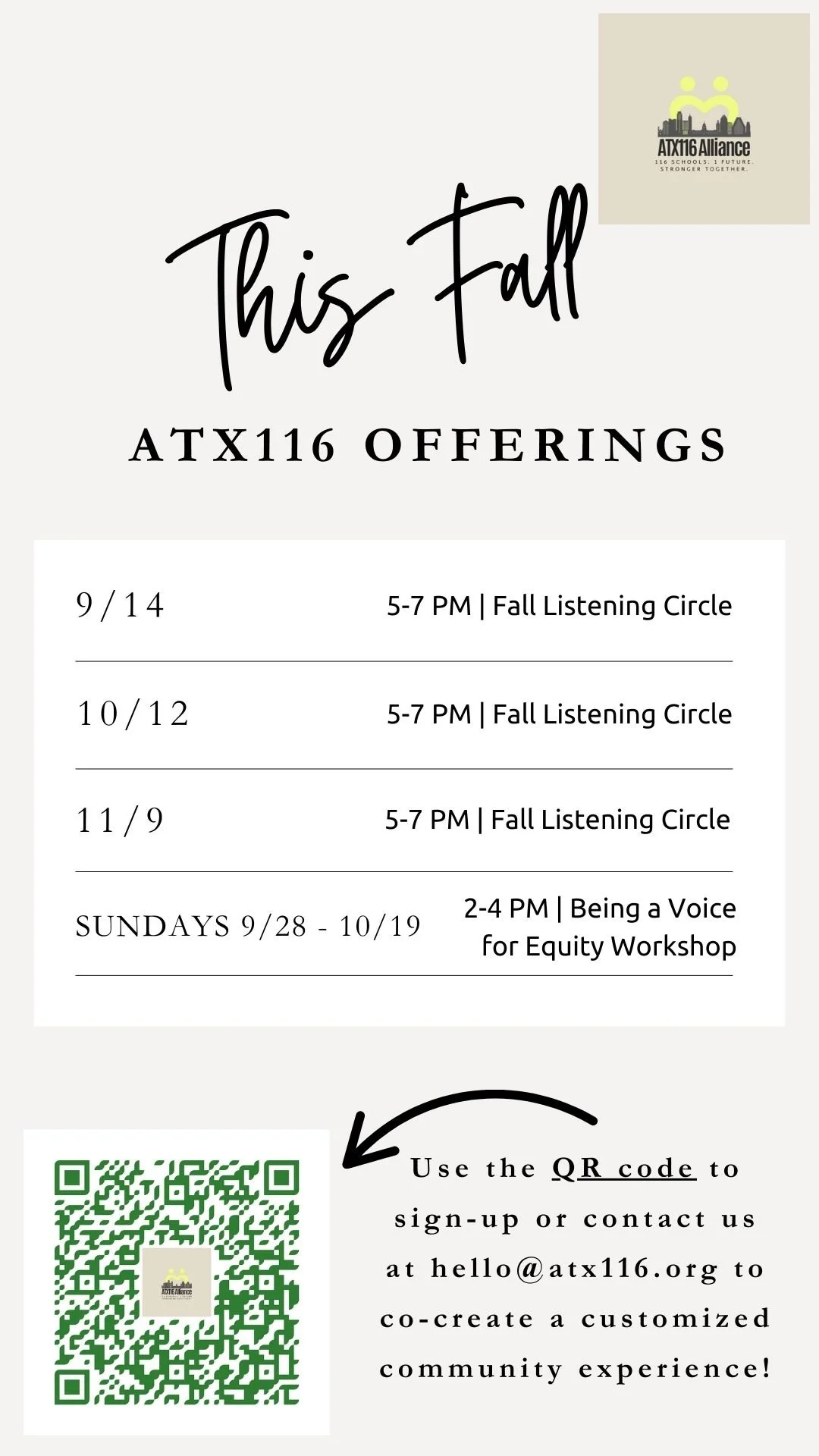 ATX116 Newsletter: Calm & Clarity in the Face of School Closures