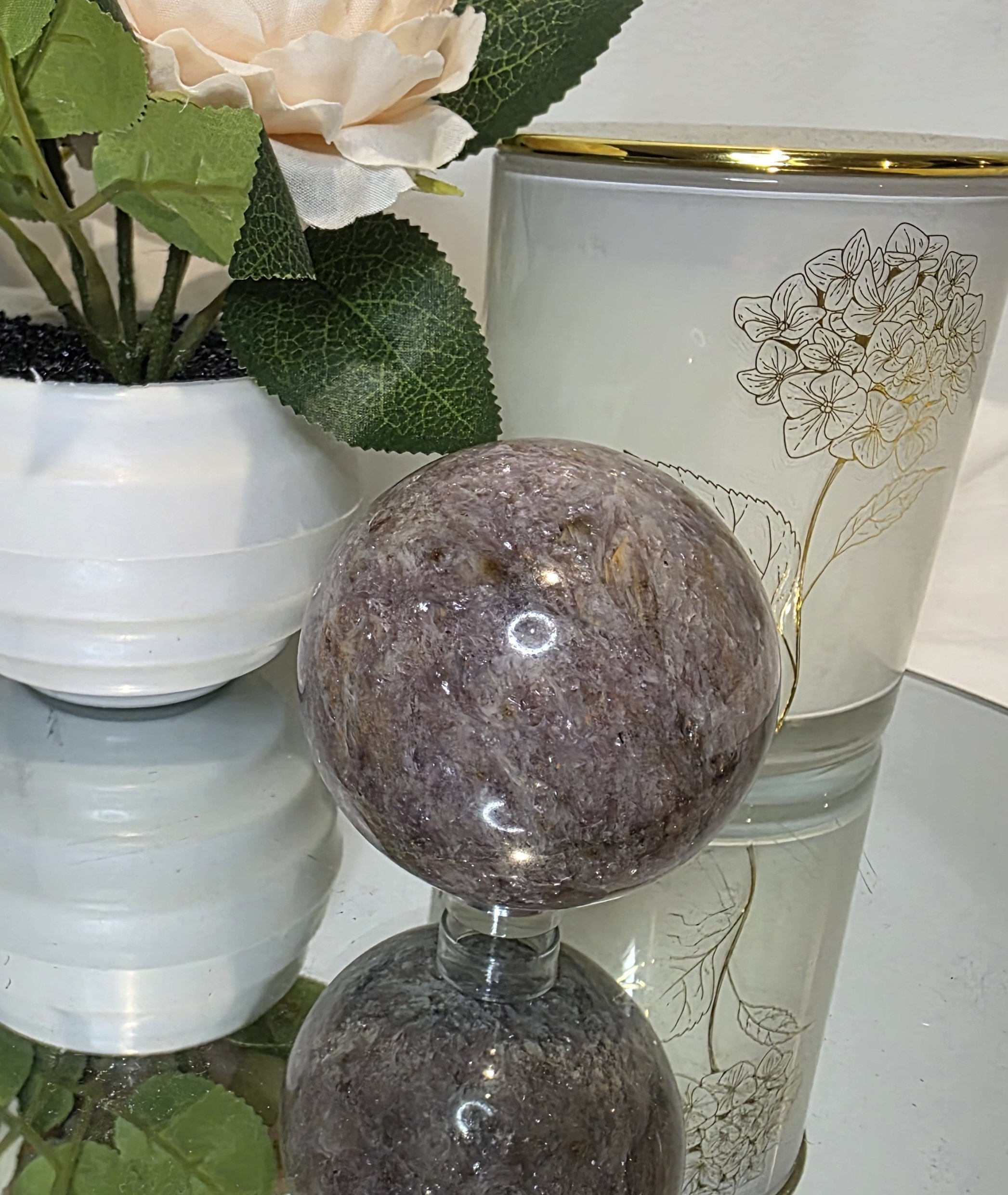 Lepidolite sphere