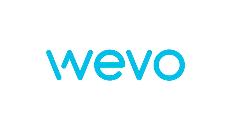 The Wevo logo with the word 'vevo' in blue lowercase letters underneath a stylized black music note.