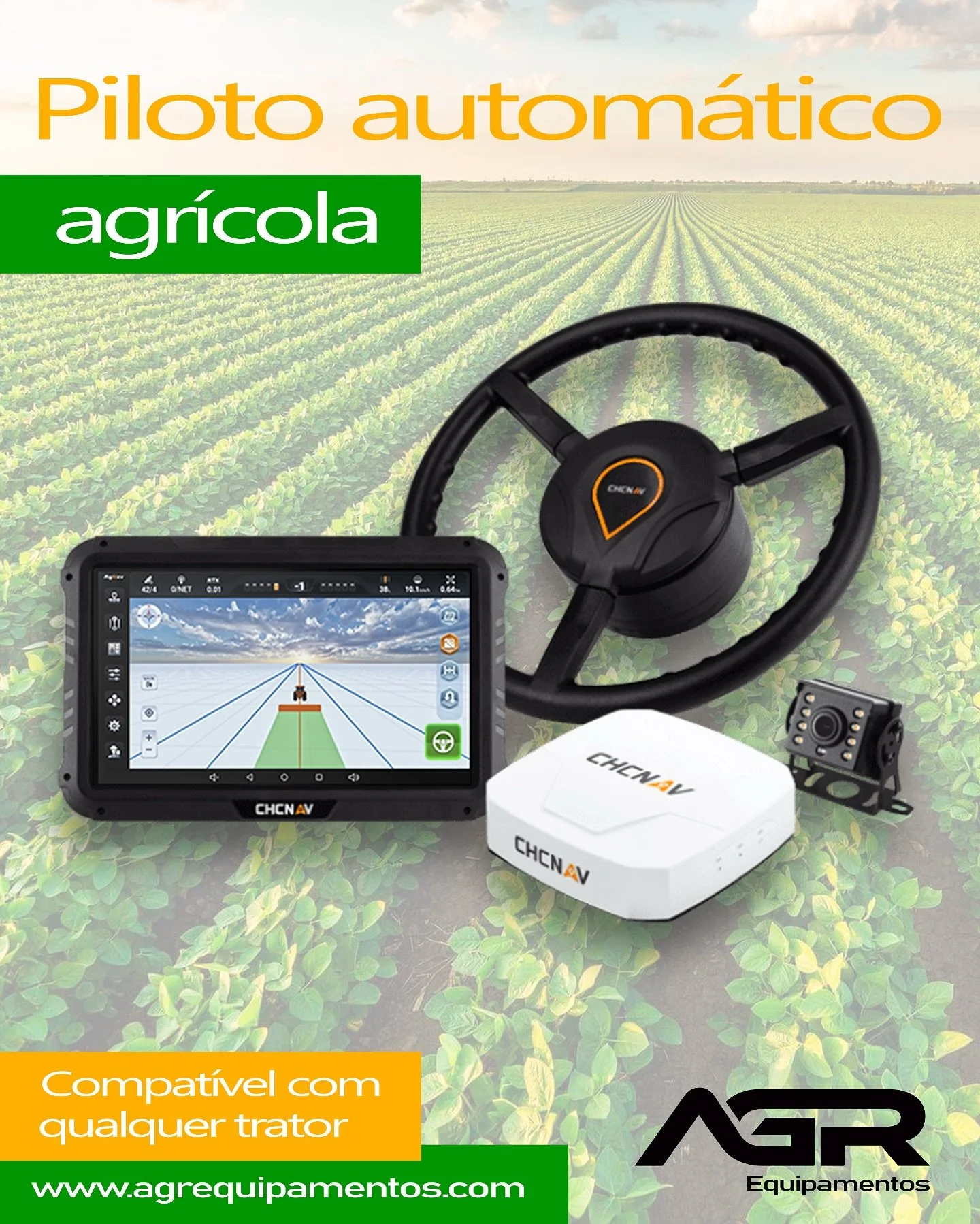 🌾🚜 Precisão no campo, resultado na colheita!
O Piloto Automático Agrícola CHC Nav leva sua operação ao próximo nível com eficiência, economia e tecnologia de ponta.
Mais alinhamento, menos sob