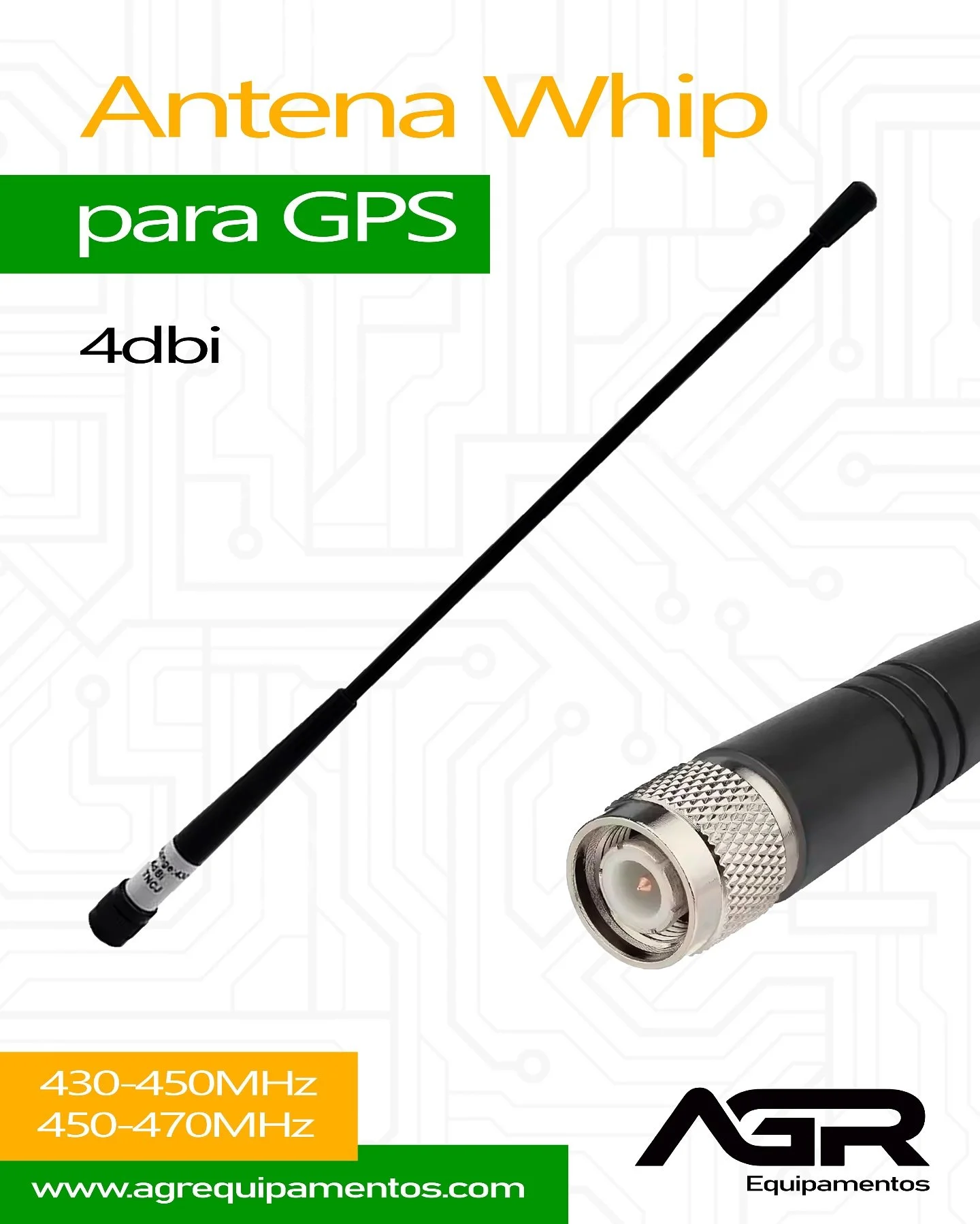 “📡 Chegou novidade no estoque! 📡
Antenas Whip para GPS agrícola e RTK disponíveis! 🚜✨
✅ Ganho: 4 dBi
✅ Frequências: 430-450 MHz | 450-470 MHz
✅ Alta performance para precisão no campo
Garanta já a sua! En
