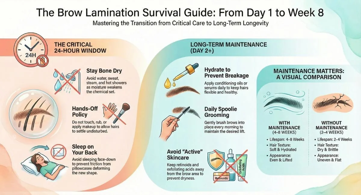Brow Lamination Aftercare: What to Do &amp; Avoid for Long-Lasting Results