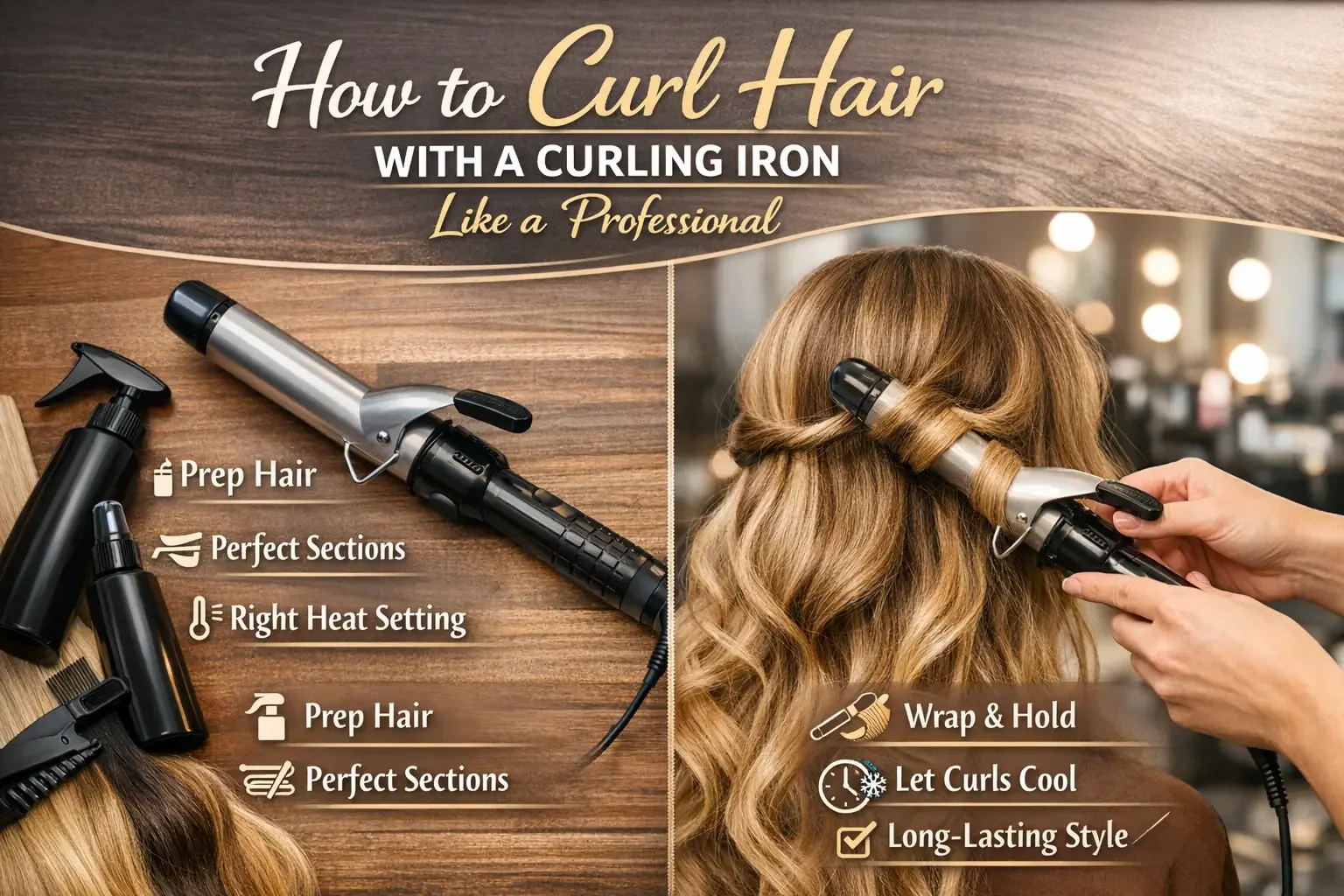 How to Curl Hair with a Curling Iron Like a Professional