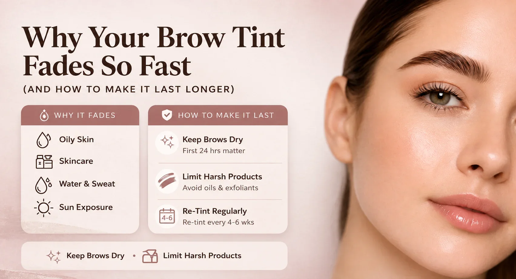 Why Your Brow Tint Fades So Fast (How To Make It Last Longer?)