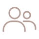 Outline of three people standing together