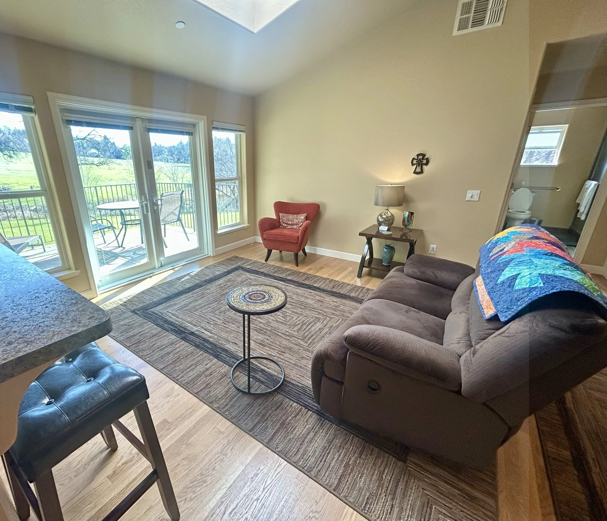 Living room with recliner.
