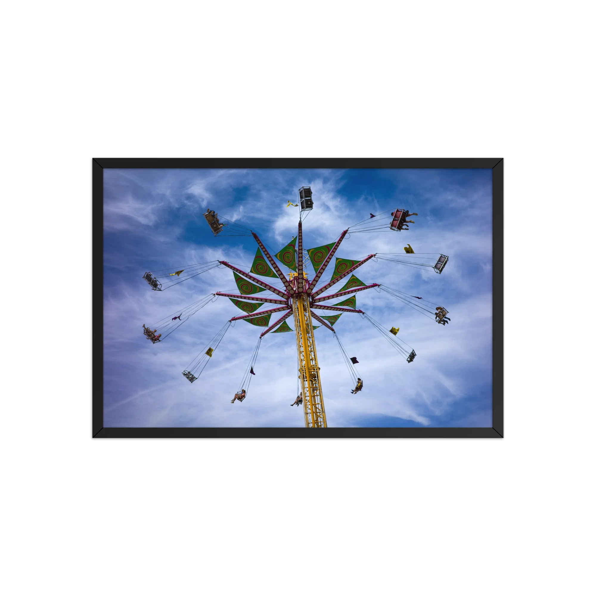 CARNIVAL SWING RIDE - Framed Wall Art - Amusement Decor