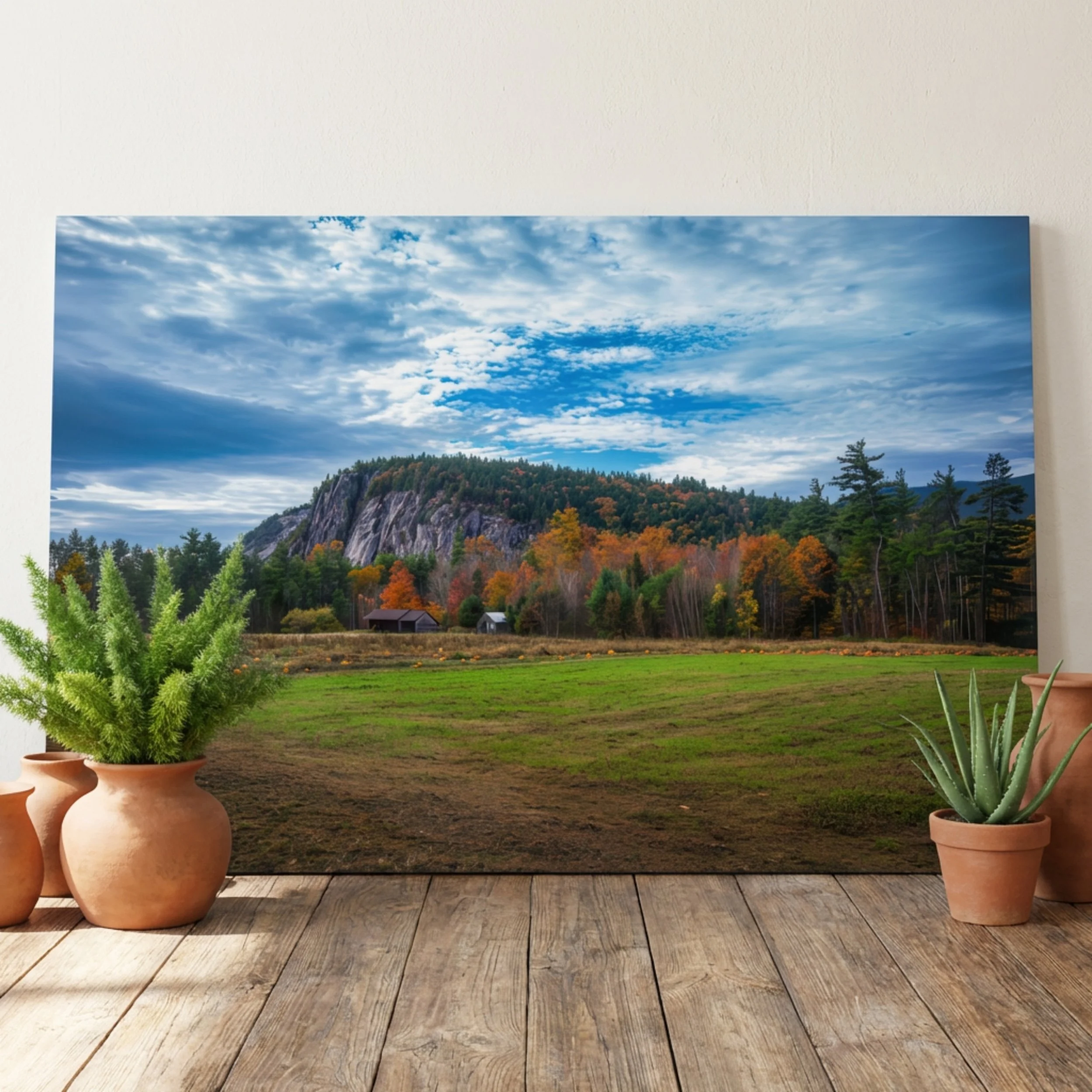 Echo Lake Farm - Metal Print - Autumn Landscape Wall Art