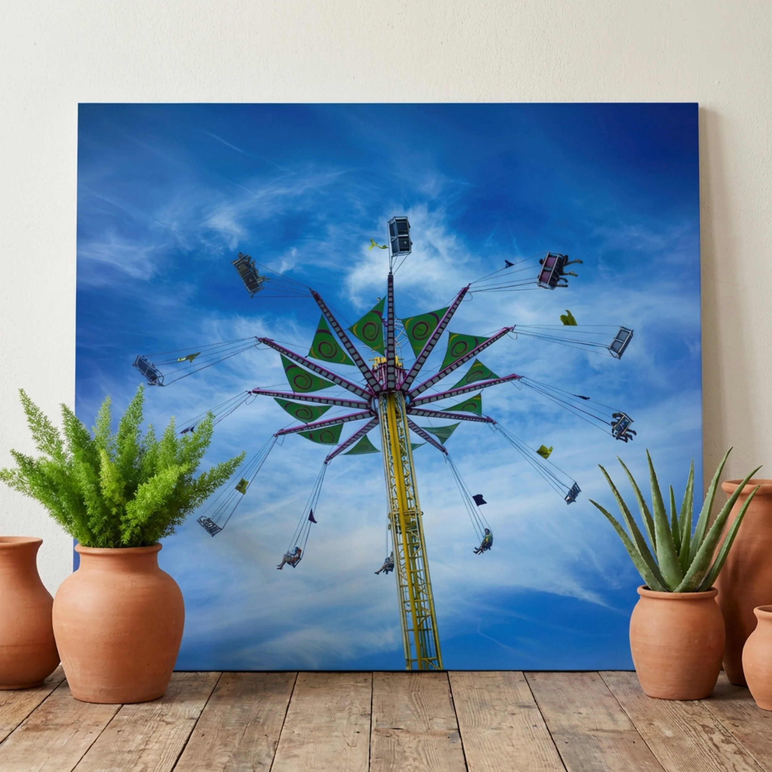 Carnival Ride - Metal Print - Amusement Park Print