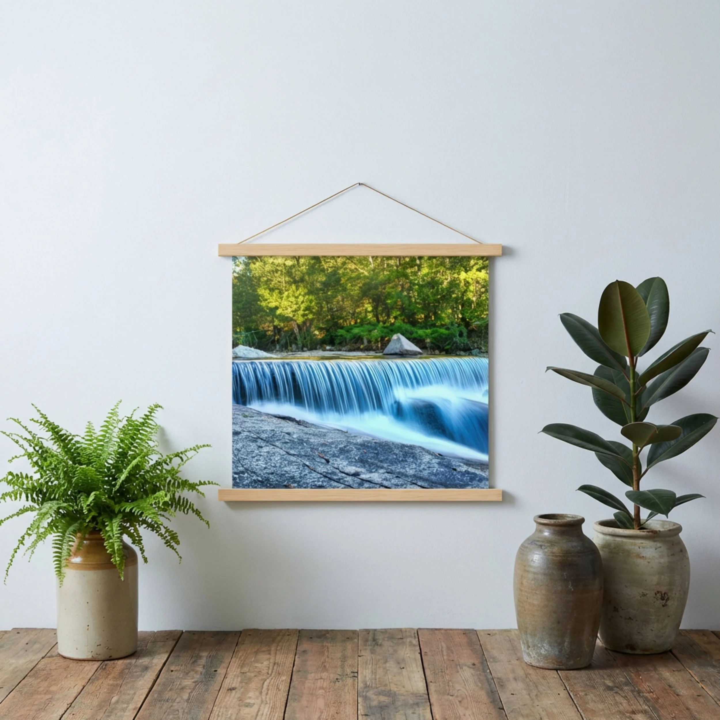 Jackson Waterfall - Poster with Hanger - Waterfall Wall Art