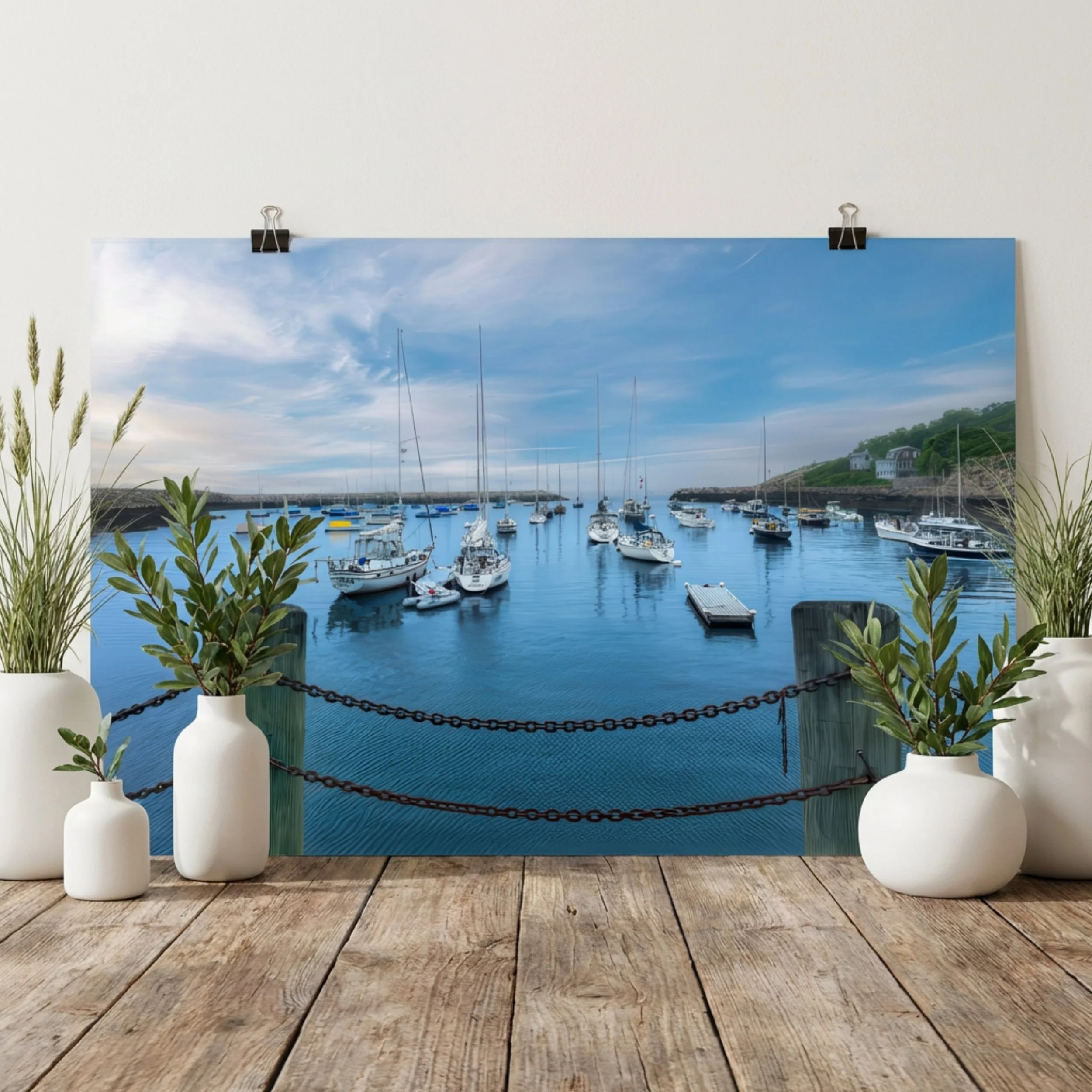 Rockport Harbor - Poster Wall Art - Coastal Harbor Art