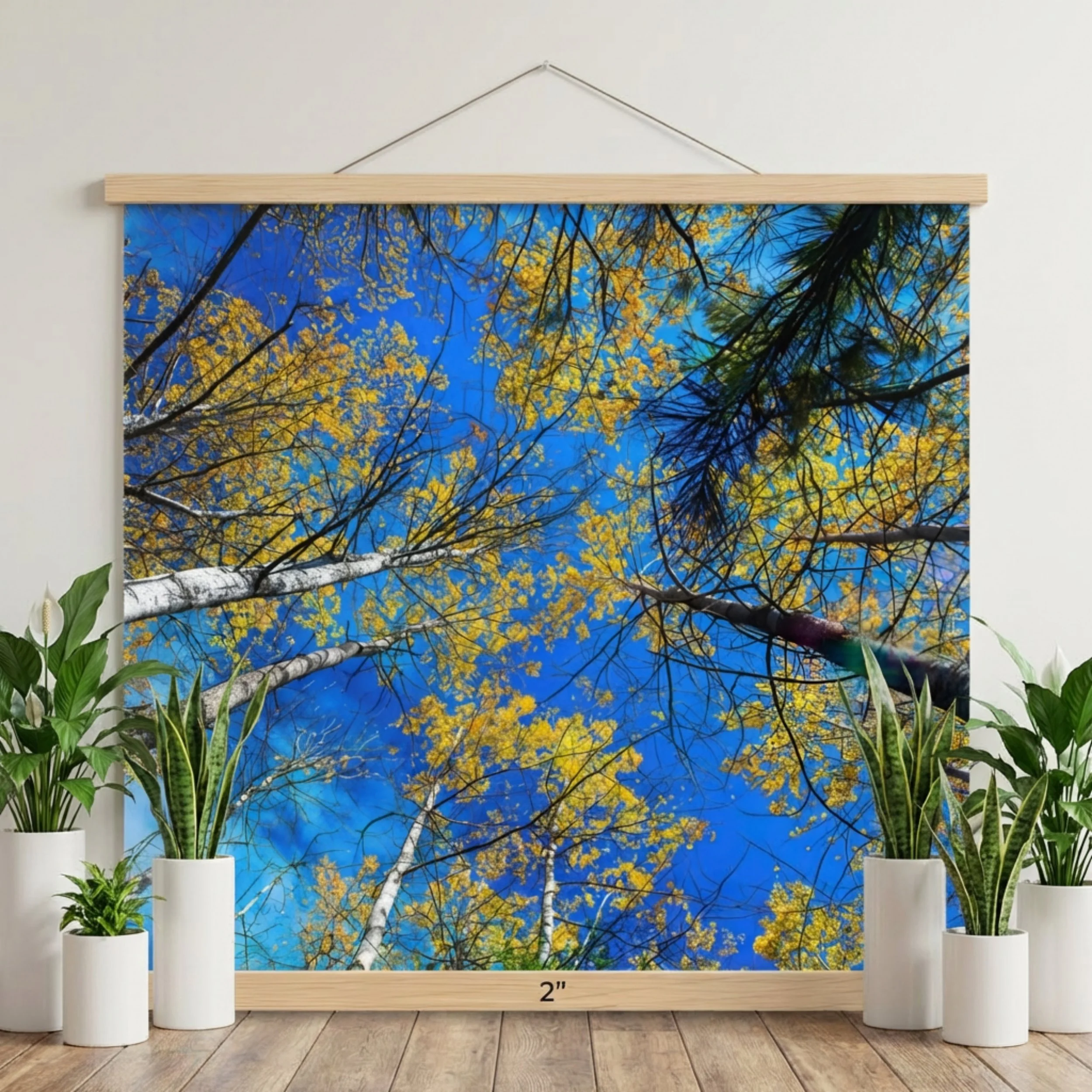 Birches in Autumn - Poster with Hanger - Autumn Forest Print
