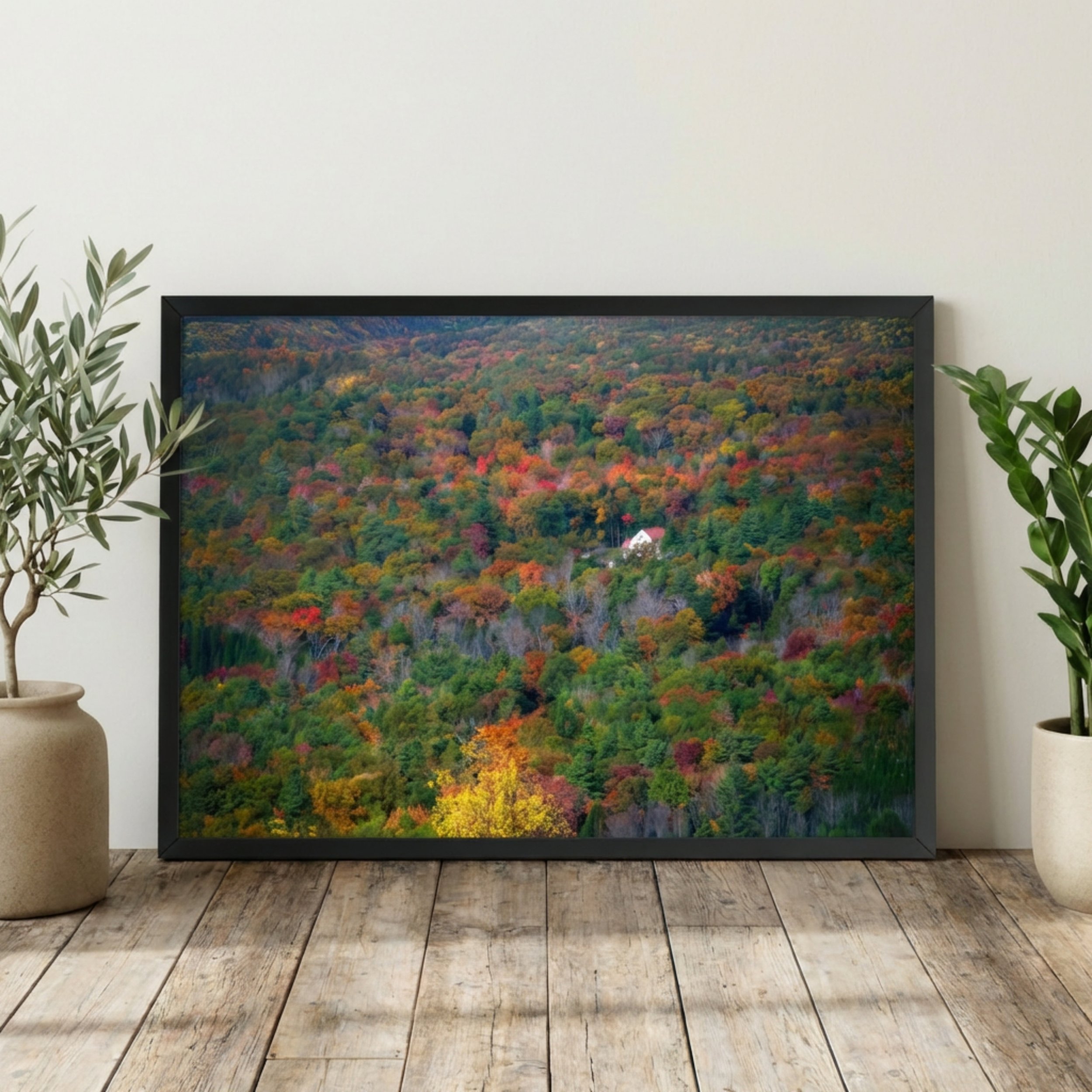 Foliage House - Canvas Print - Autumn Forest Wall Art