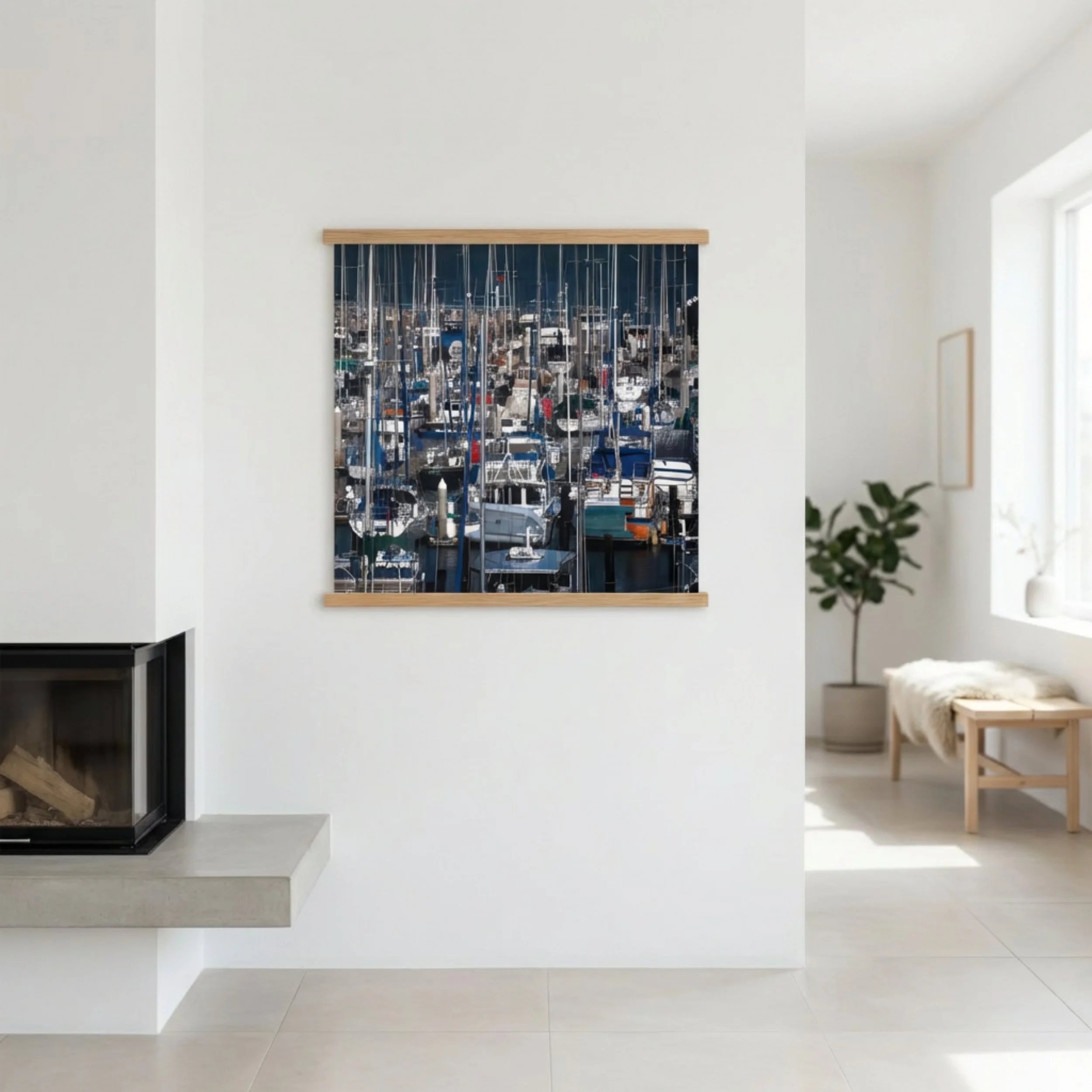 Santa Barbara Harbor - Poster With Hanger - Set 2.jpg