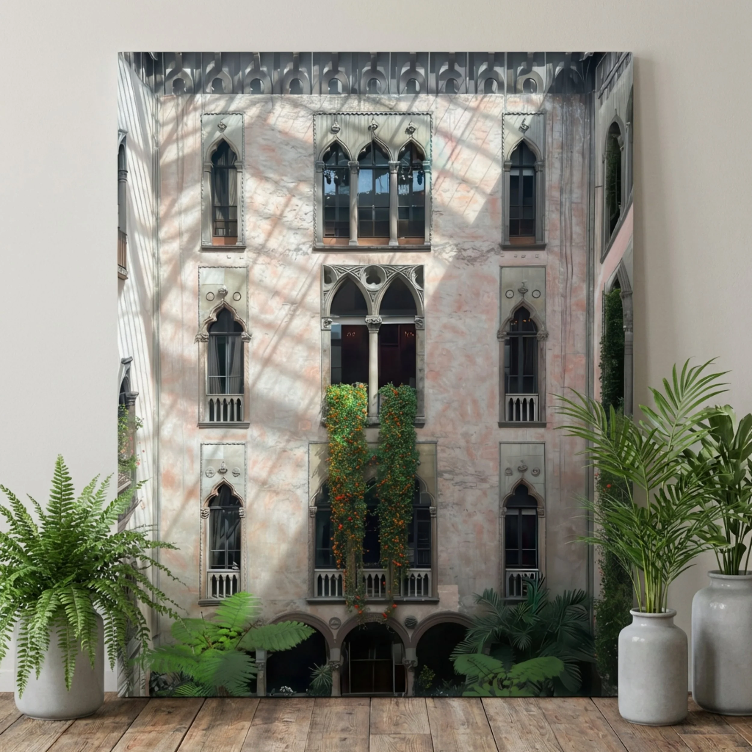 Garden Wall - Metal Print - Isabella Stewart Gardner Museum Courtyard Art