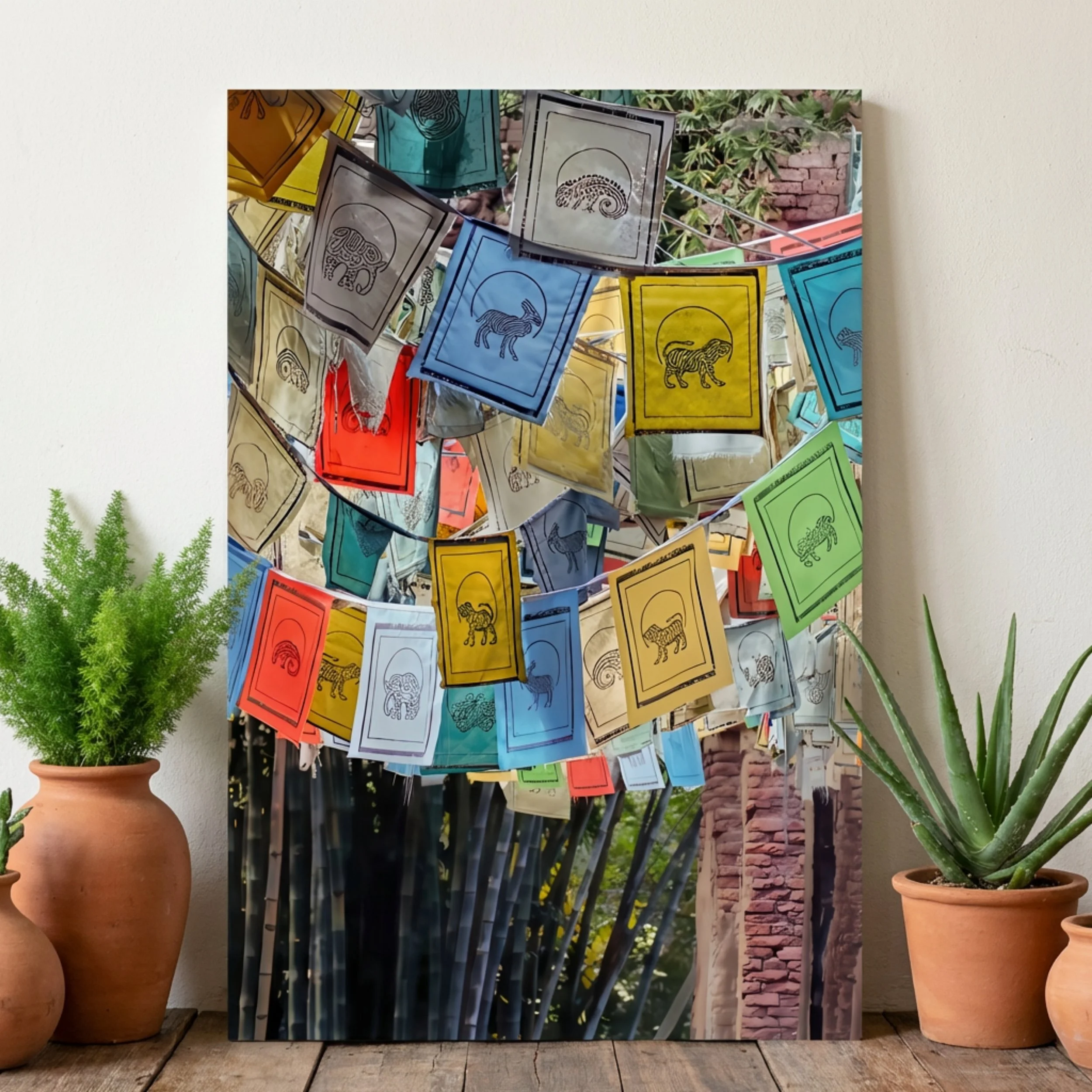 Tibetan Prayer Flags - Poster Print - Spiritual Wall Decor