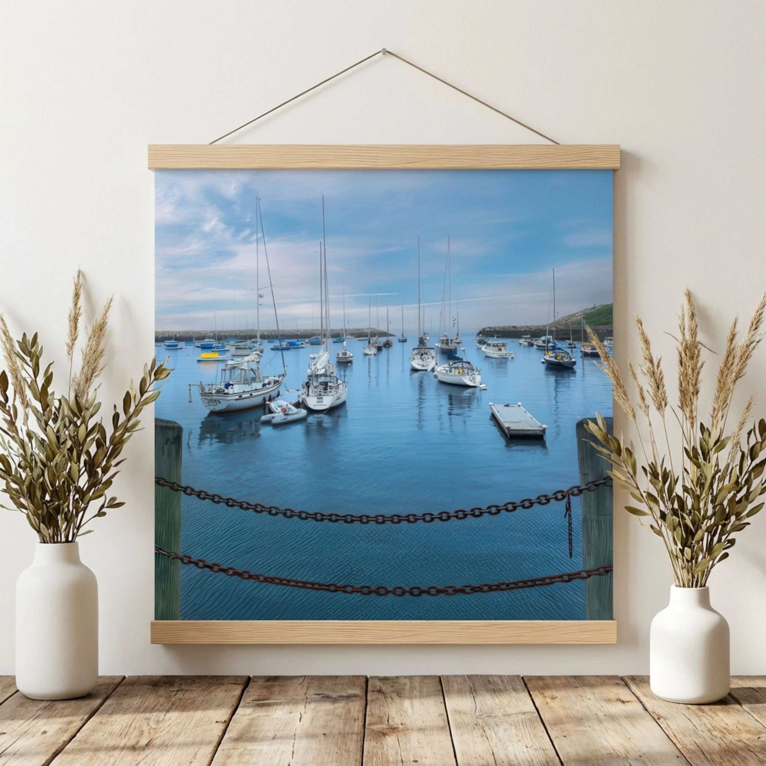 Rockport Harbor - Poster with Hanger - Coastal Harbor Art