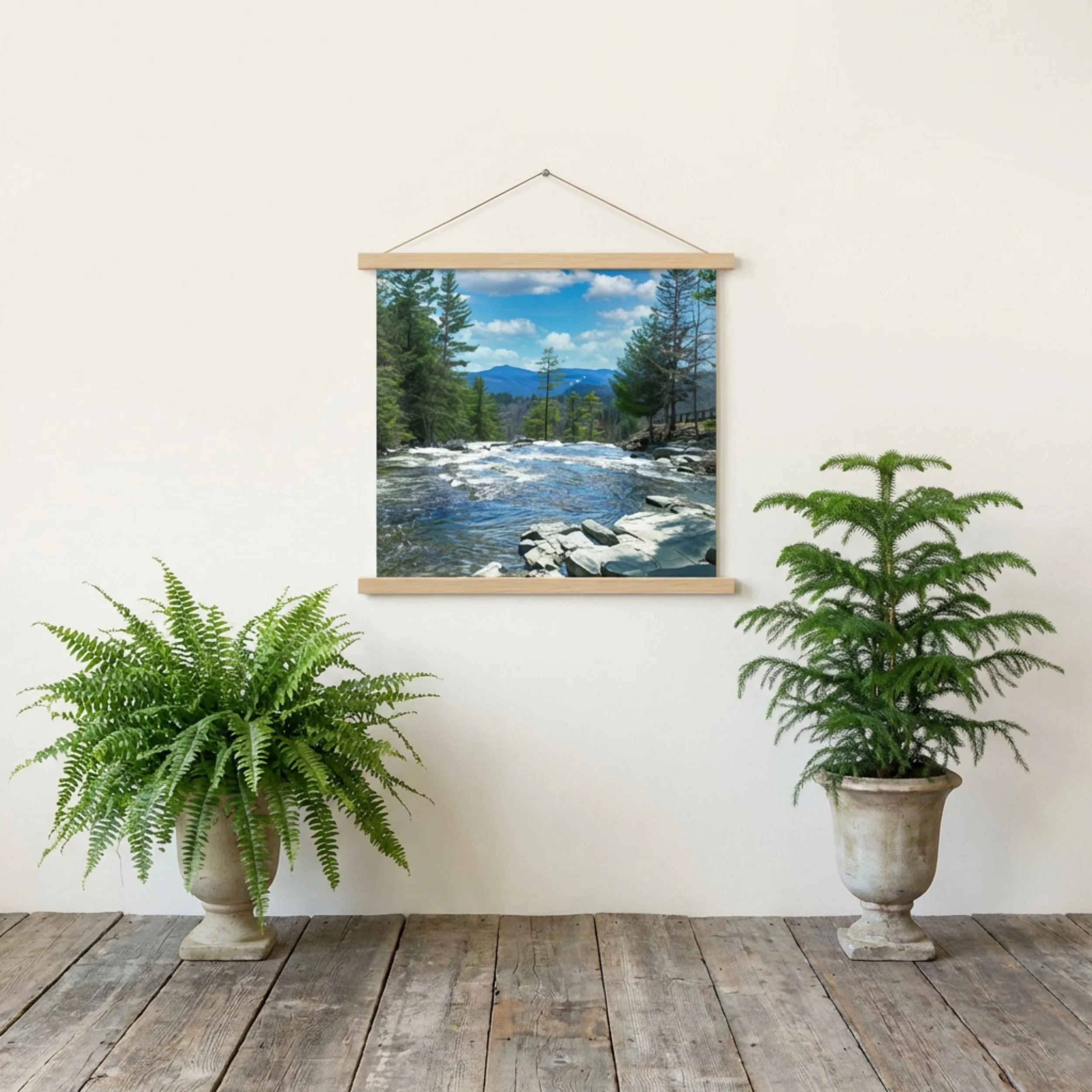 Jackson Falls - Poster with Hanger - Mountain River Art