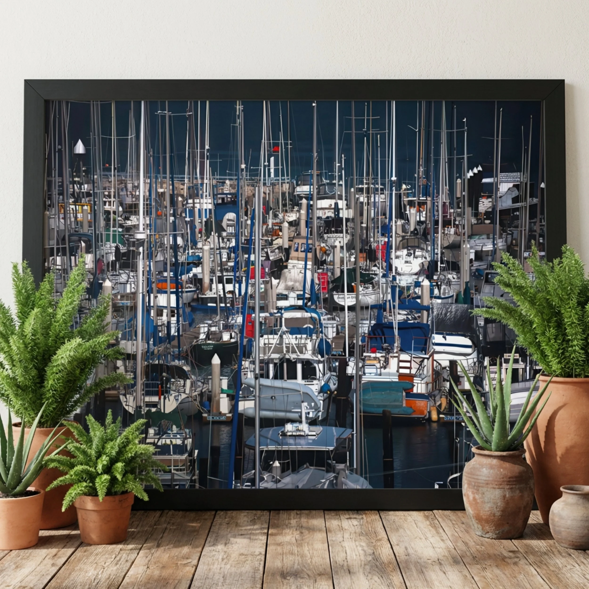 Santa Barbara Harbor - Framed - Set1.jpg