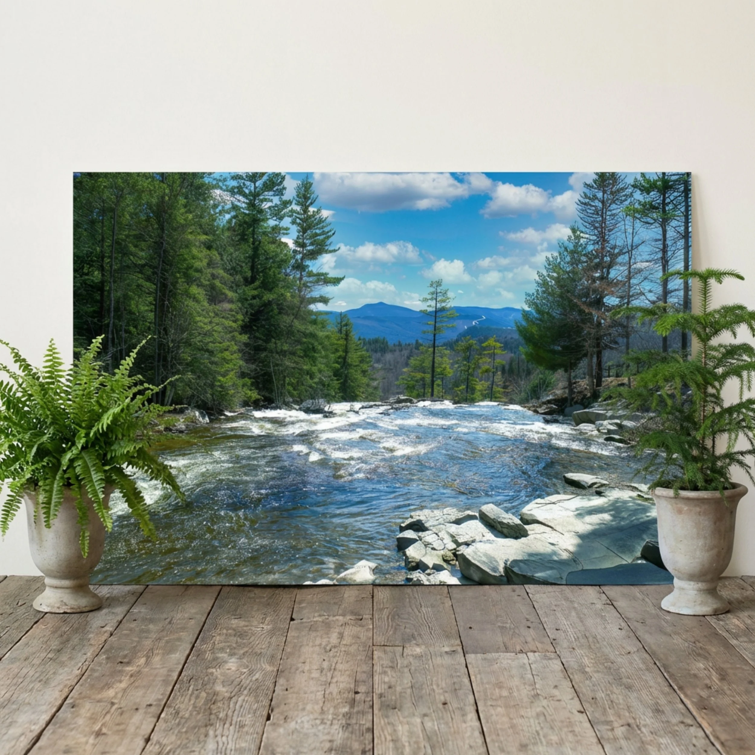 Jackson Falls - Poster Wall Art - Mountain River Art