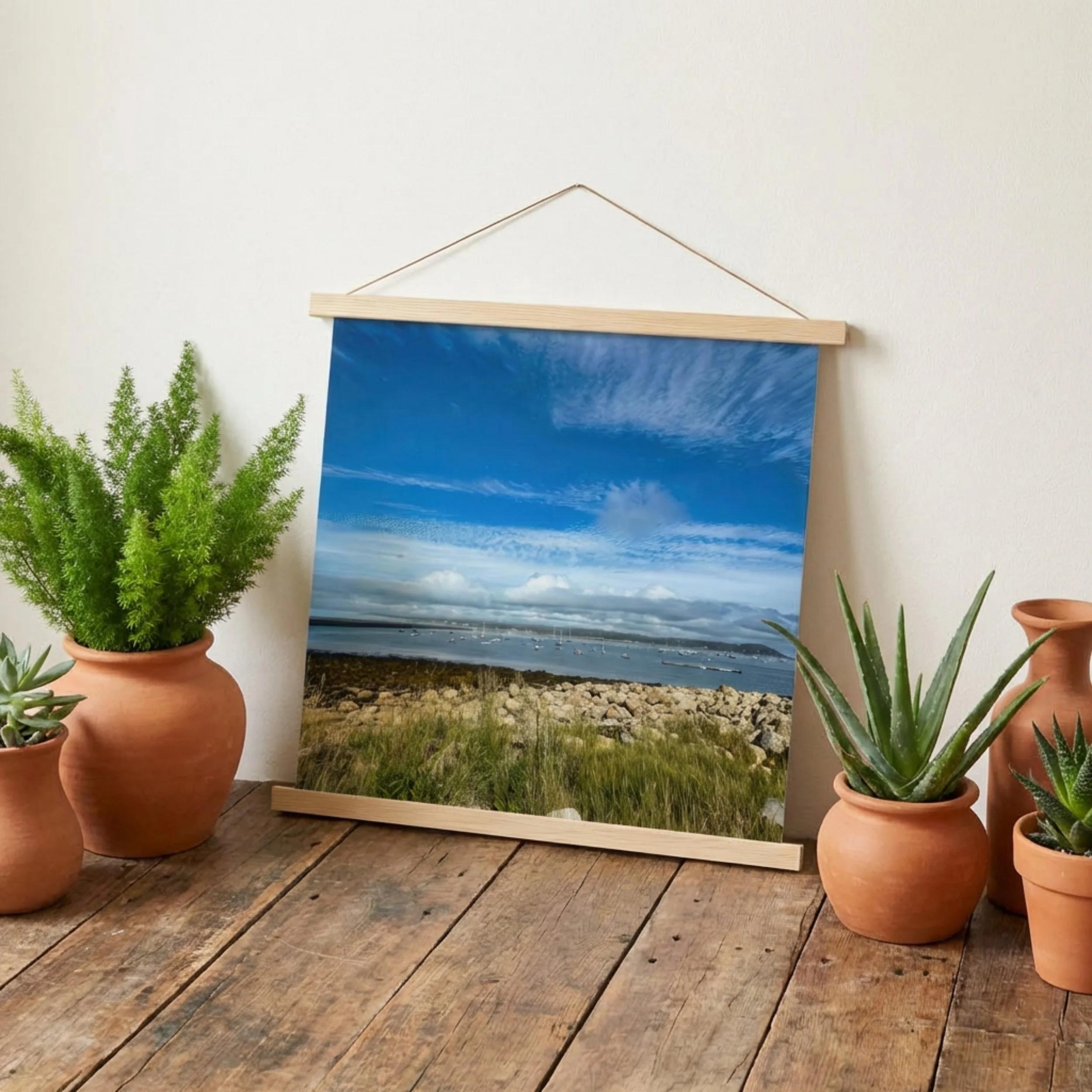 Gloucester Harbor - Poster with Hanger - Coastal Harbor Art
