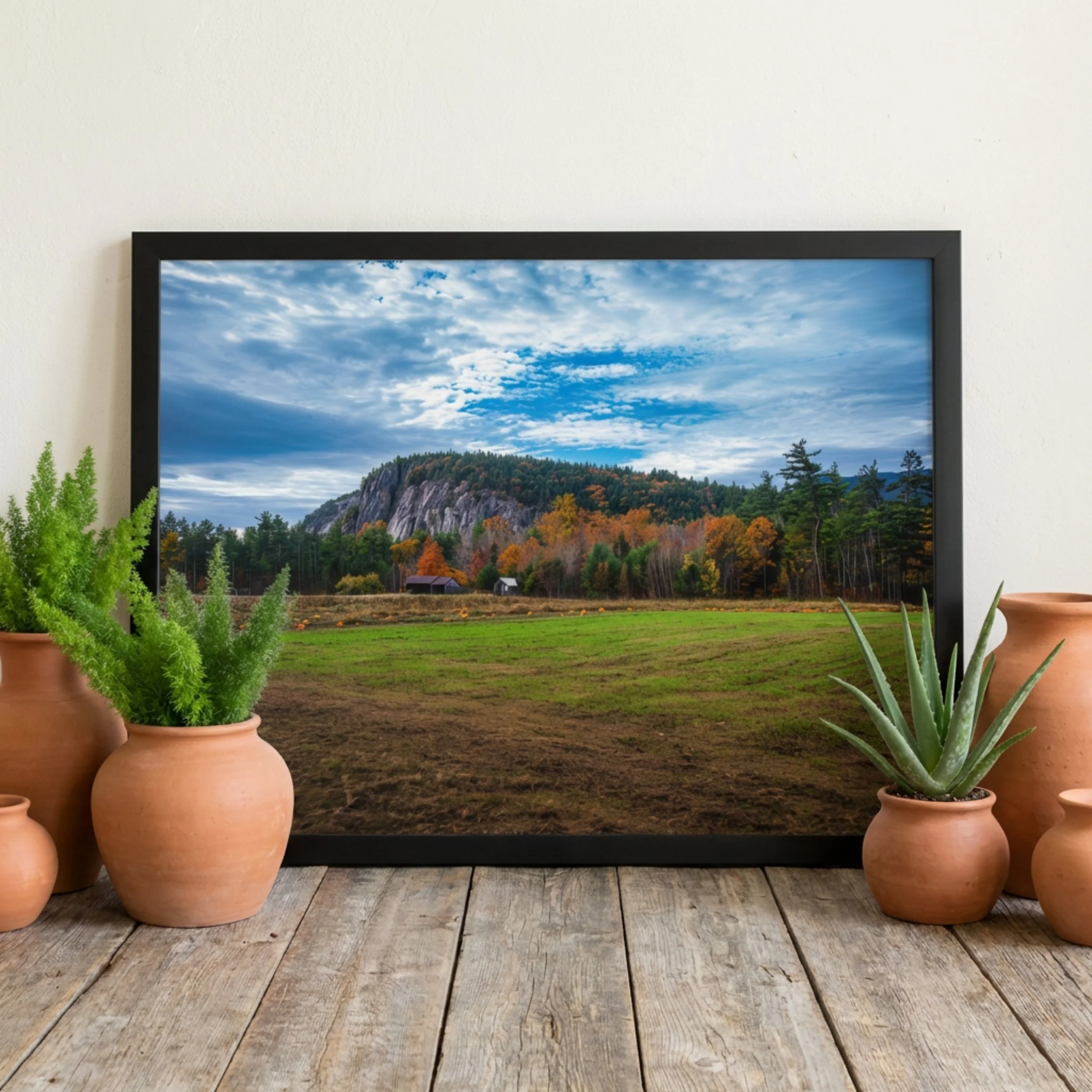 Echo Lake Farm - Framed Print - Autumn Landscape Wall Art