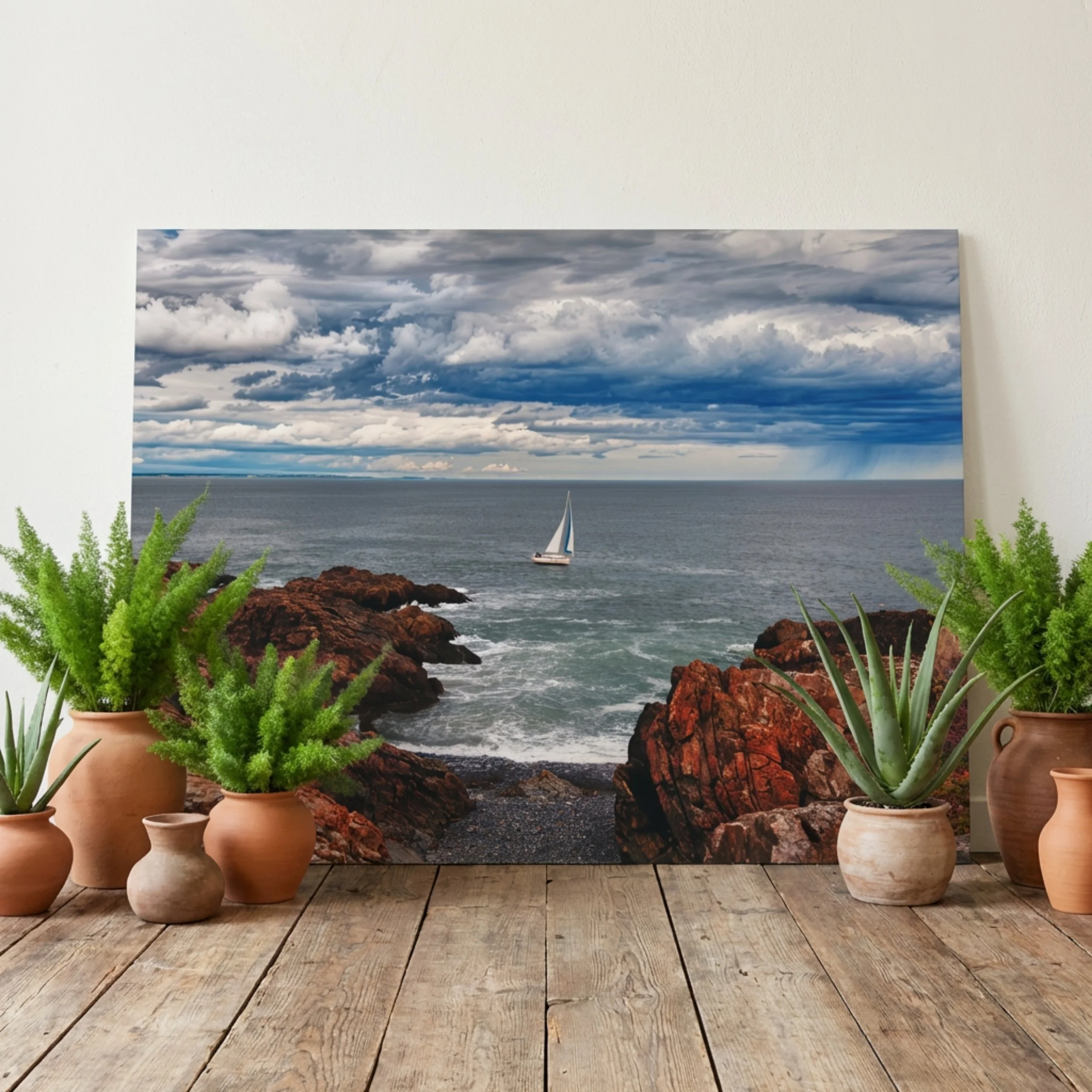 Impending Storm - Poster Wall Art - Coastal Sailboat Wall Art