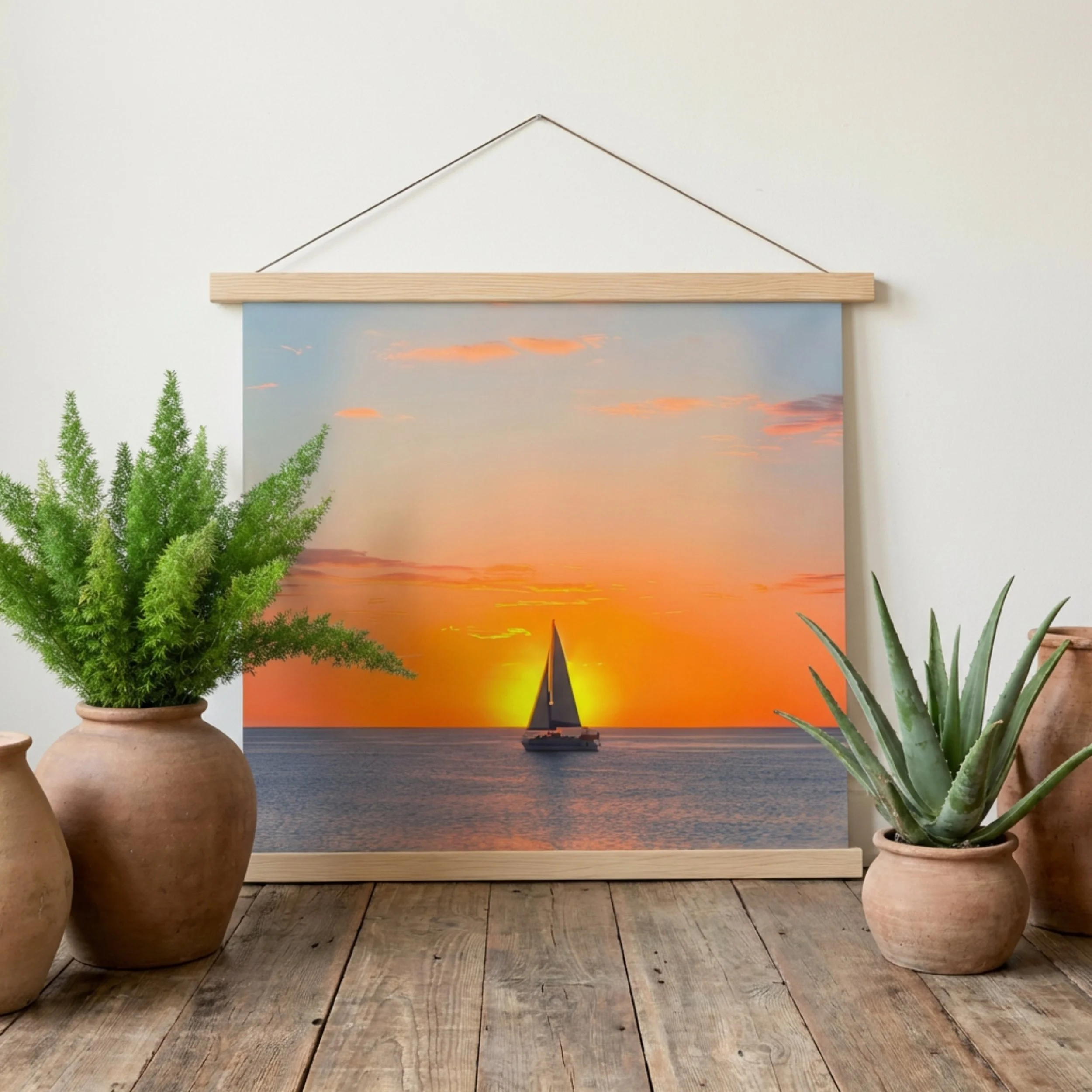 Nokomis Sunset - Poster with hangers - Coastal Sunset Art