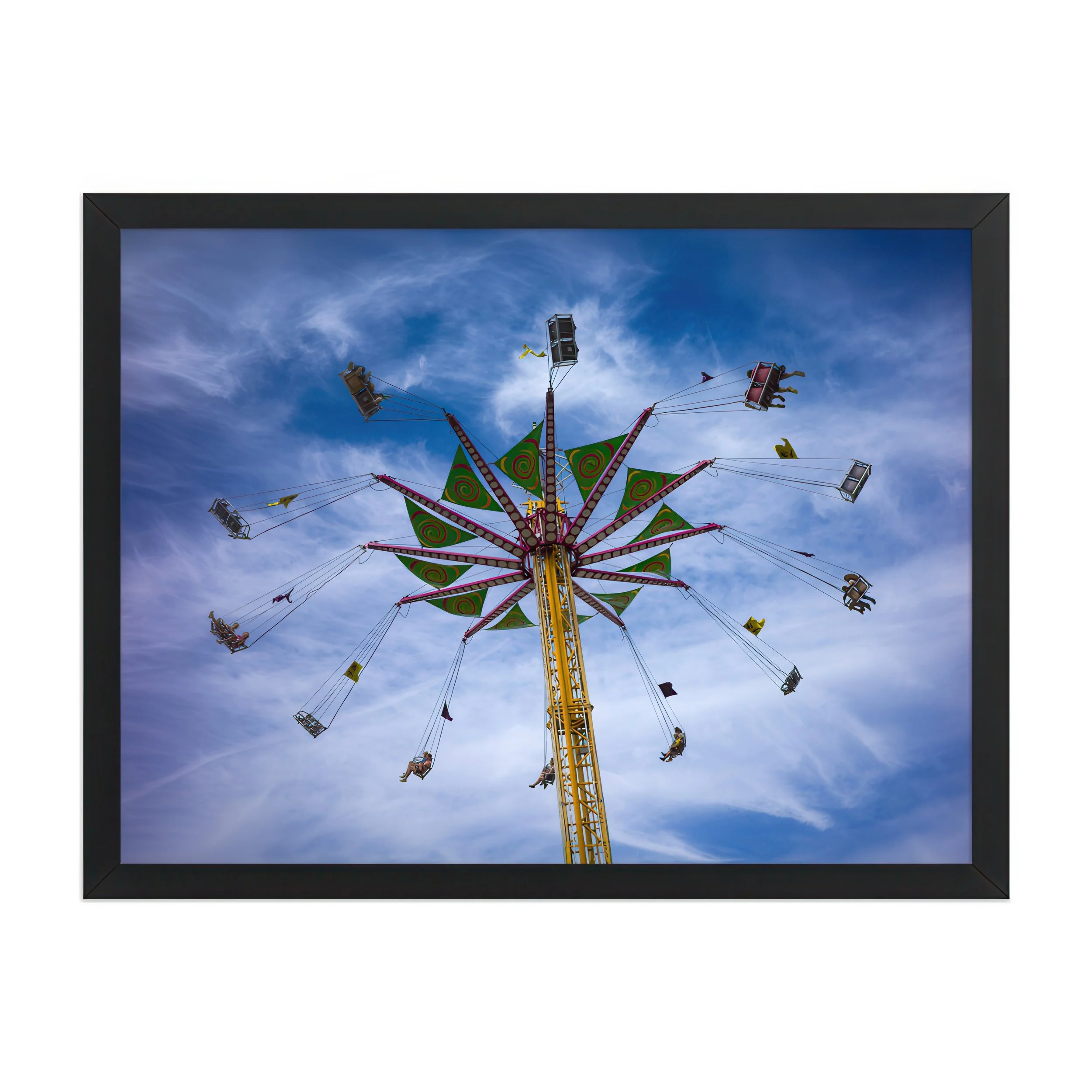 CARNIVAL SWING RIDE Framed Wall Art - Amusement Decor