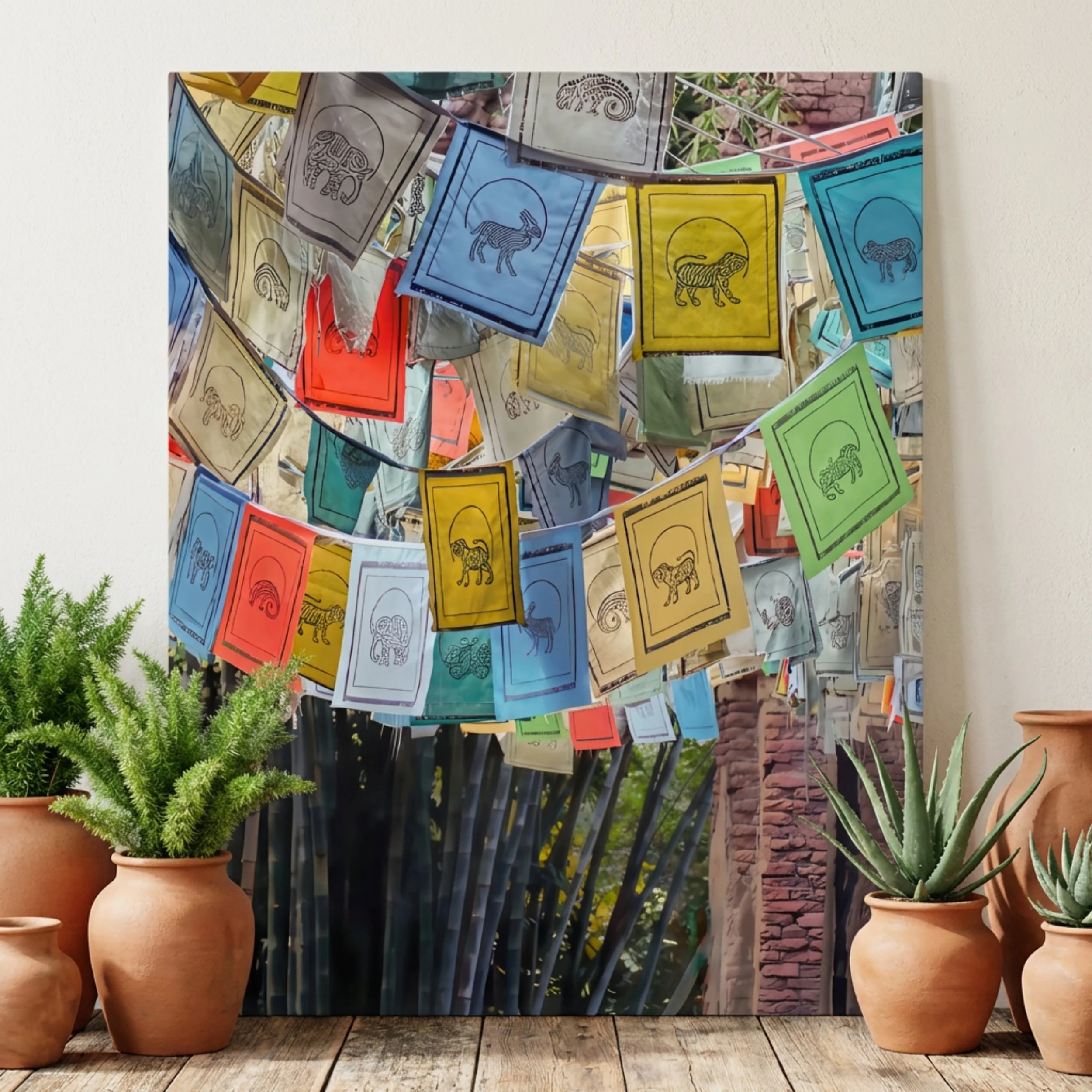 Tibetan Prayer Flags - Metal Print - Spiritual Wall Decor