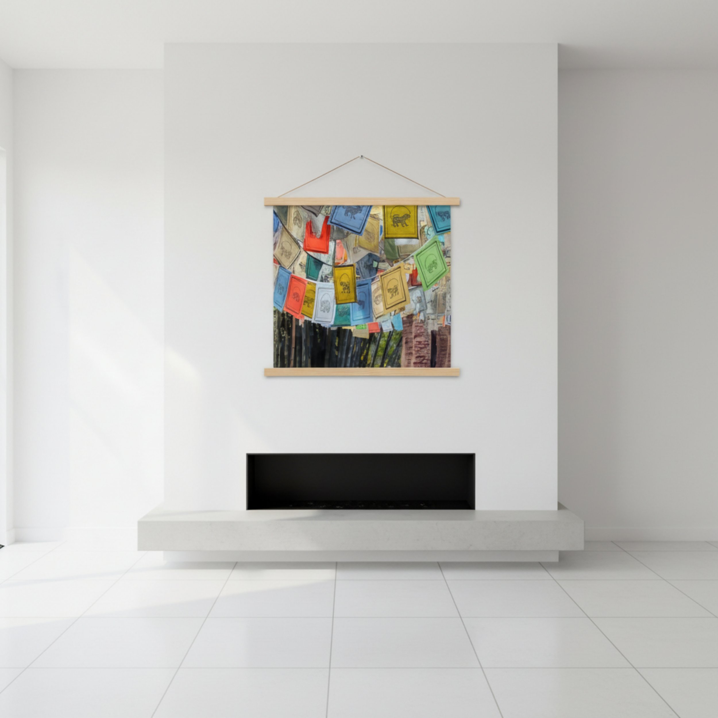 Tibetan Prayer Flags - Poster With Hanger - Set 2.jpg