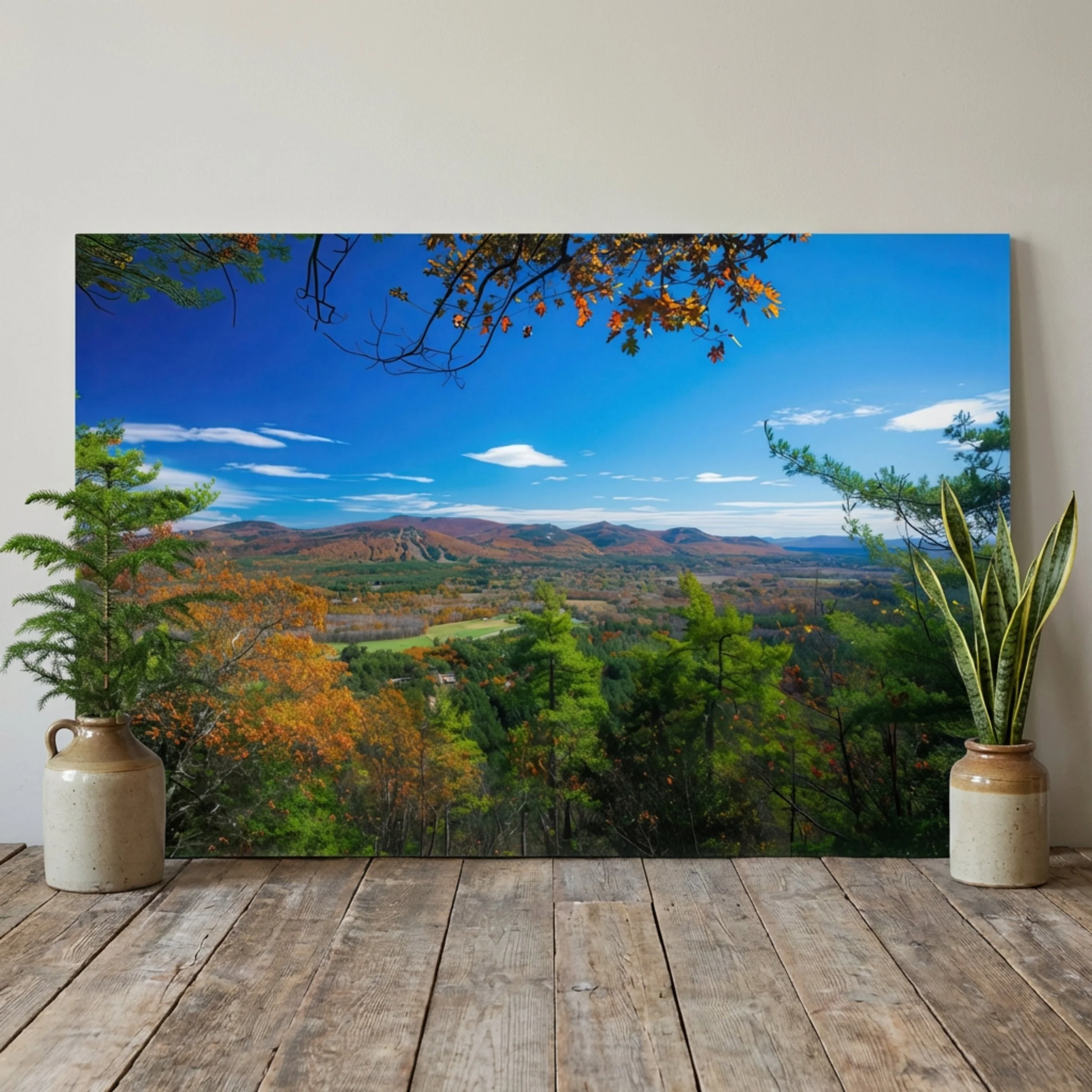 Peaked Mountain Lookout - Metal Print - Autumn Mountain View