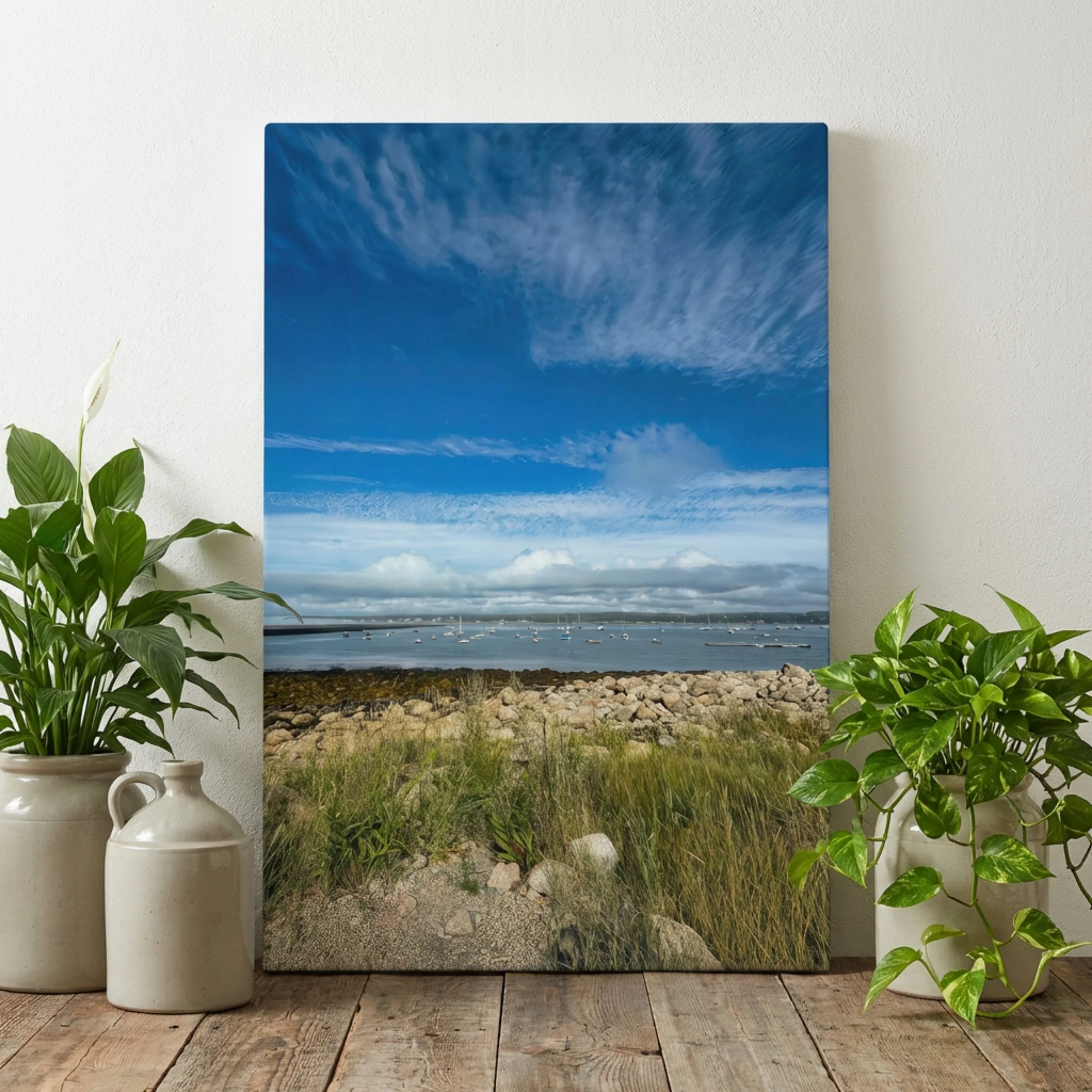 Gloucester Harbor - Canvas Print - Coastal Harbor Art