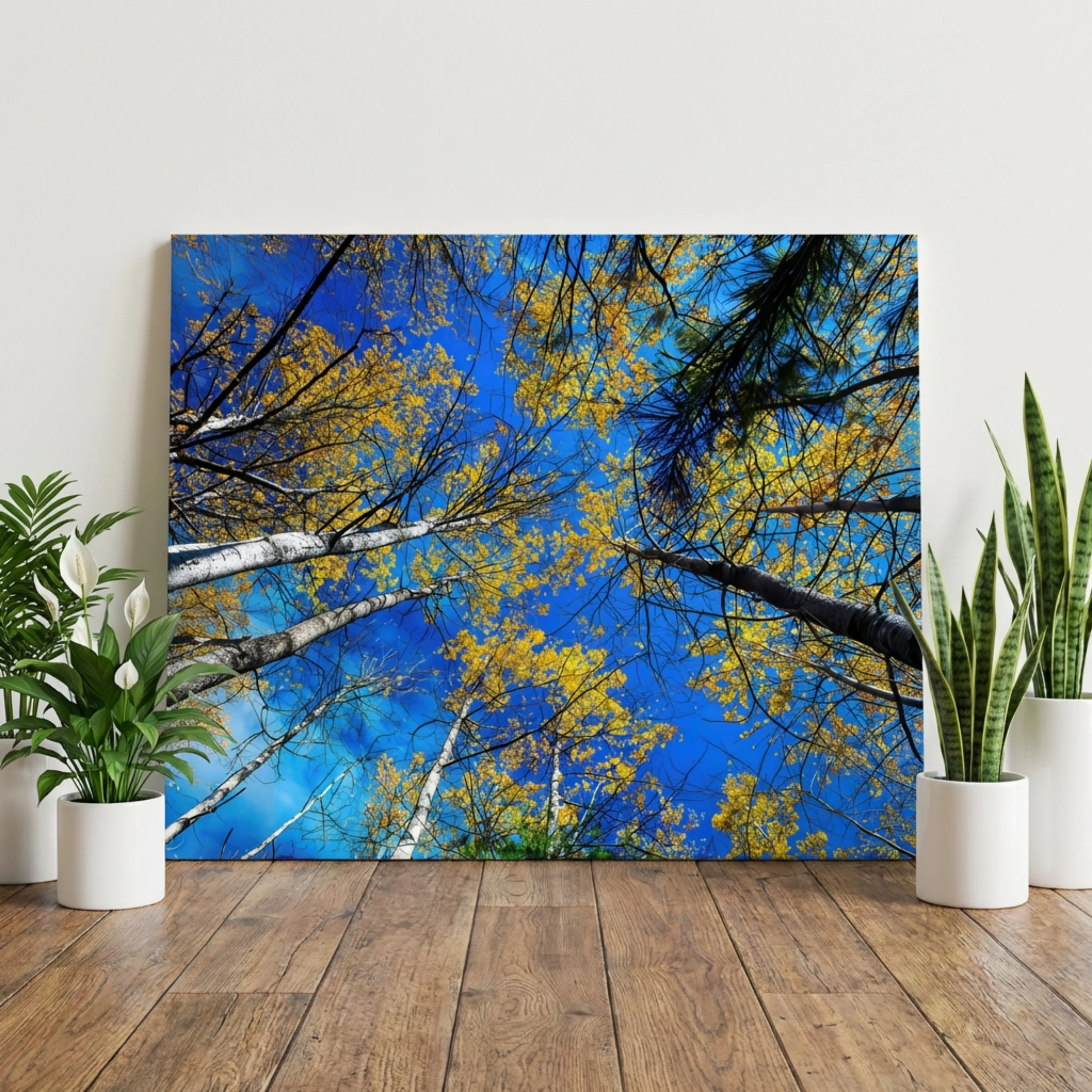 Birches in Autumn - Poster Wall Art - Autumn Forest Print