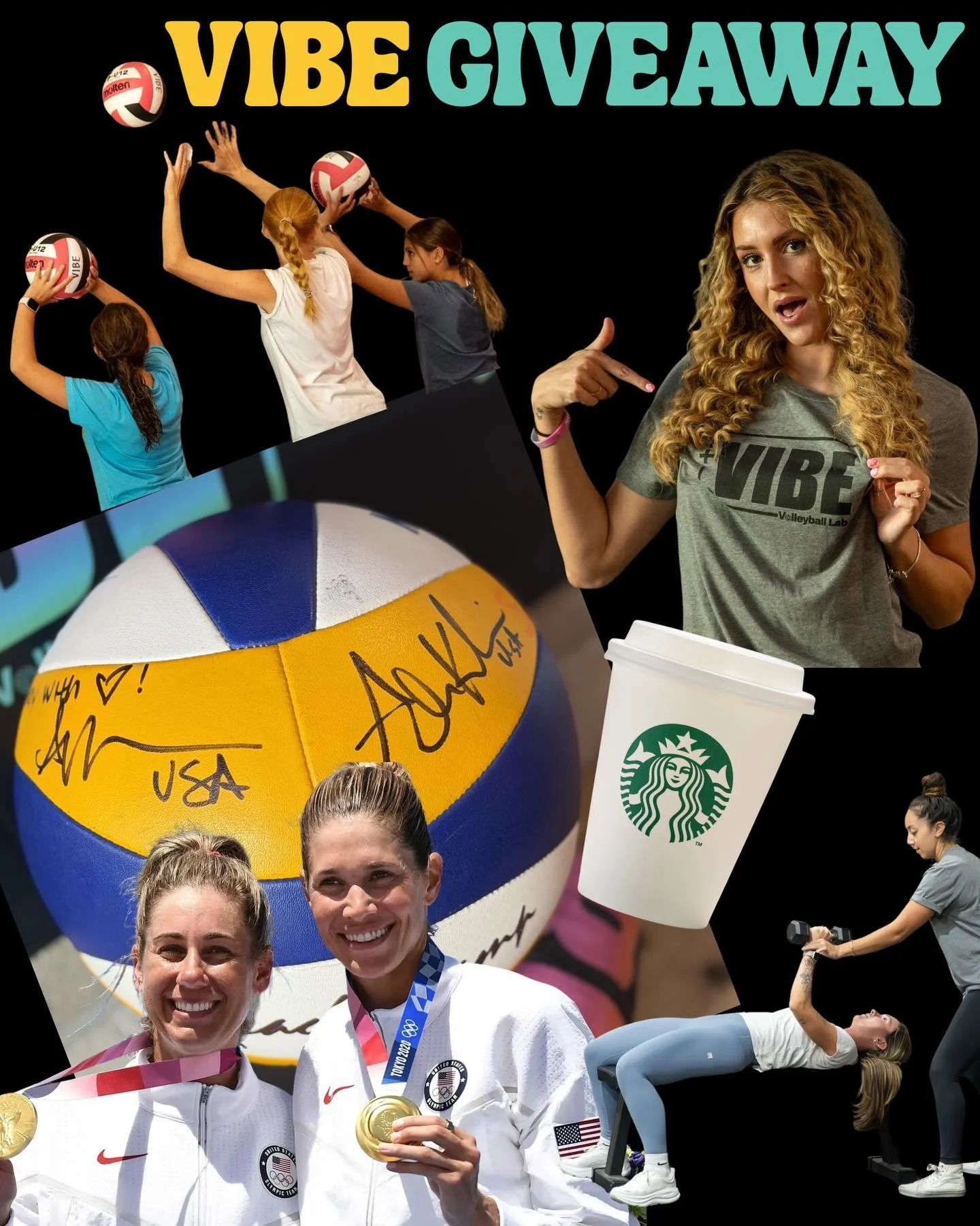 Why? Because it&rsquo;s Friday. 

HOW TO WIN:
Tag your pepper partner 👇for YOUR chance to win:
1️⃣ ATEAM practice ball signed by 🥇 winners @aprilrossbeach and @alixklineman 🤩 
2️⃣ VIBE CLASS OF YOUR CHOICE!🏐🏋🏼
3️⃣ VIBE TEE 😍
4️⃣ $15 Starbucks 