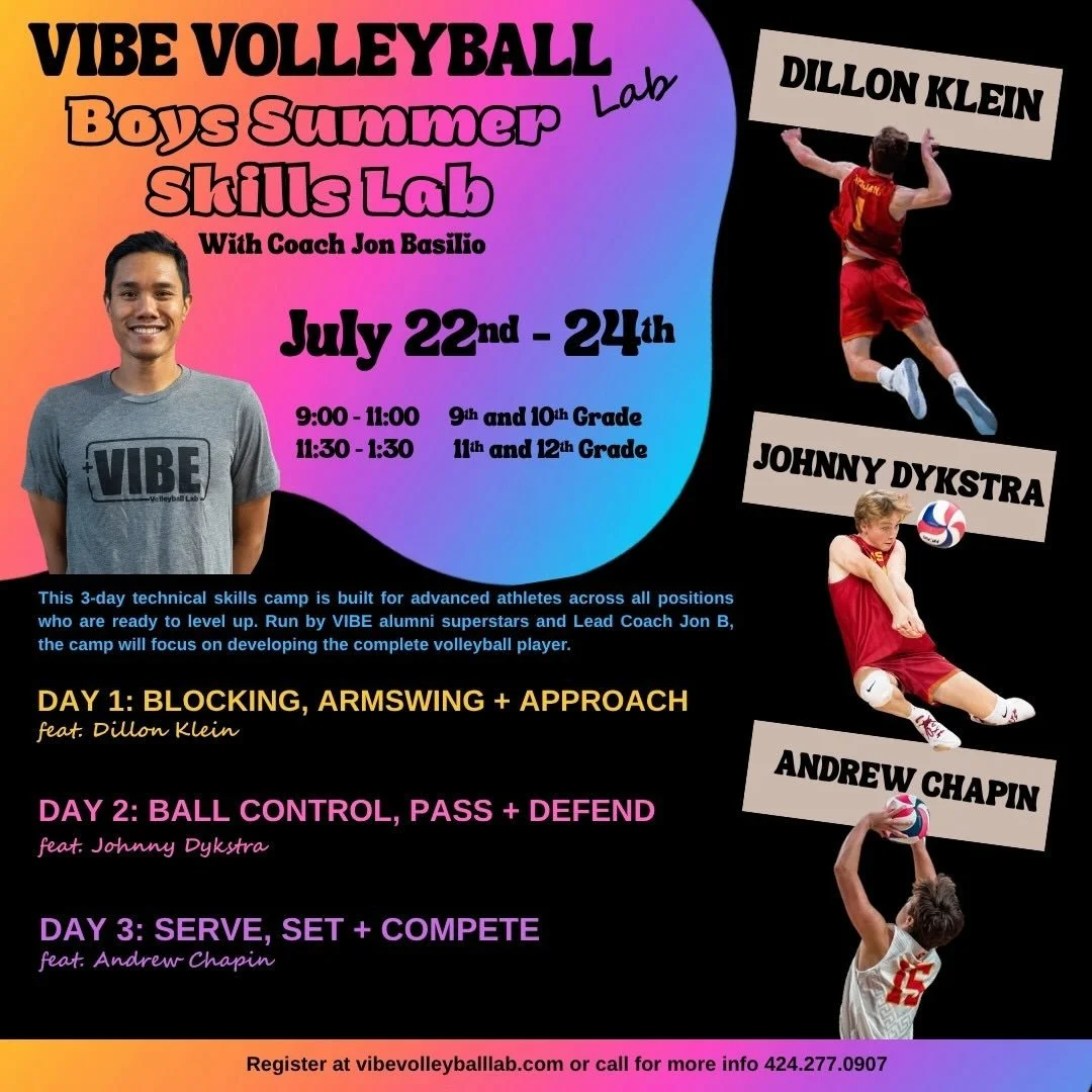 WHAT&hellip;. A&hellip; LINE-UP! 👀 

Head Coach - our very own, Coach Jon Basilio 🐐 

Day 1 - Dillon Klein 
⚡️2025 AVCA All-American
⚡️MPSF All-Conference First Team
⚡️Loyola HS Alumni
⚡️Current Outside Hitter at USC

Day 2 - Johnny Dykstra
⚡️AVCA 