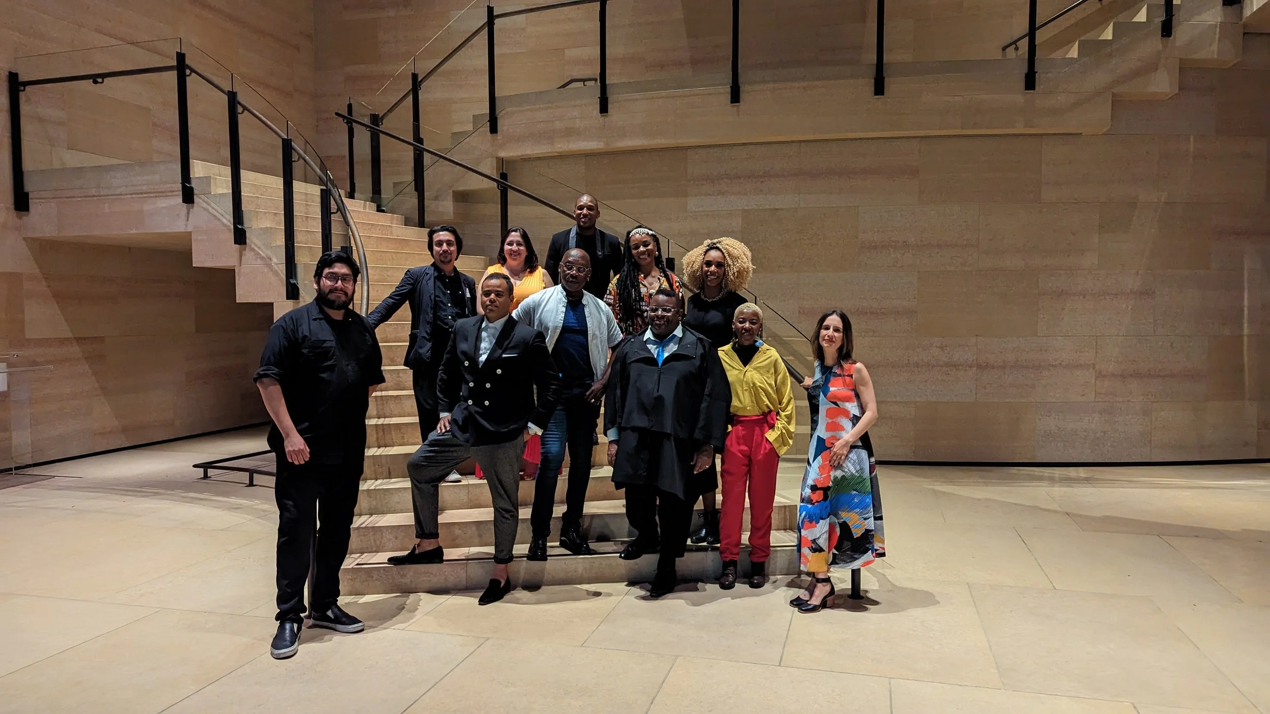 Members of Balé Folclórico da Bahia with PMA staff and Rafaela Mendes Ferreira
