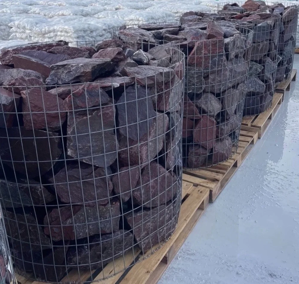 Wholesale Burgundy angular marble landscape rocks