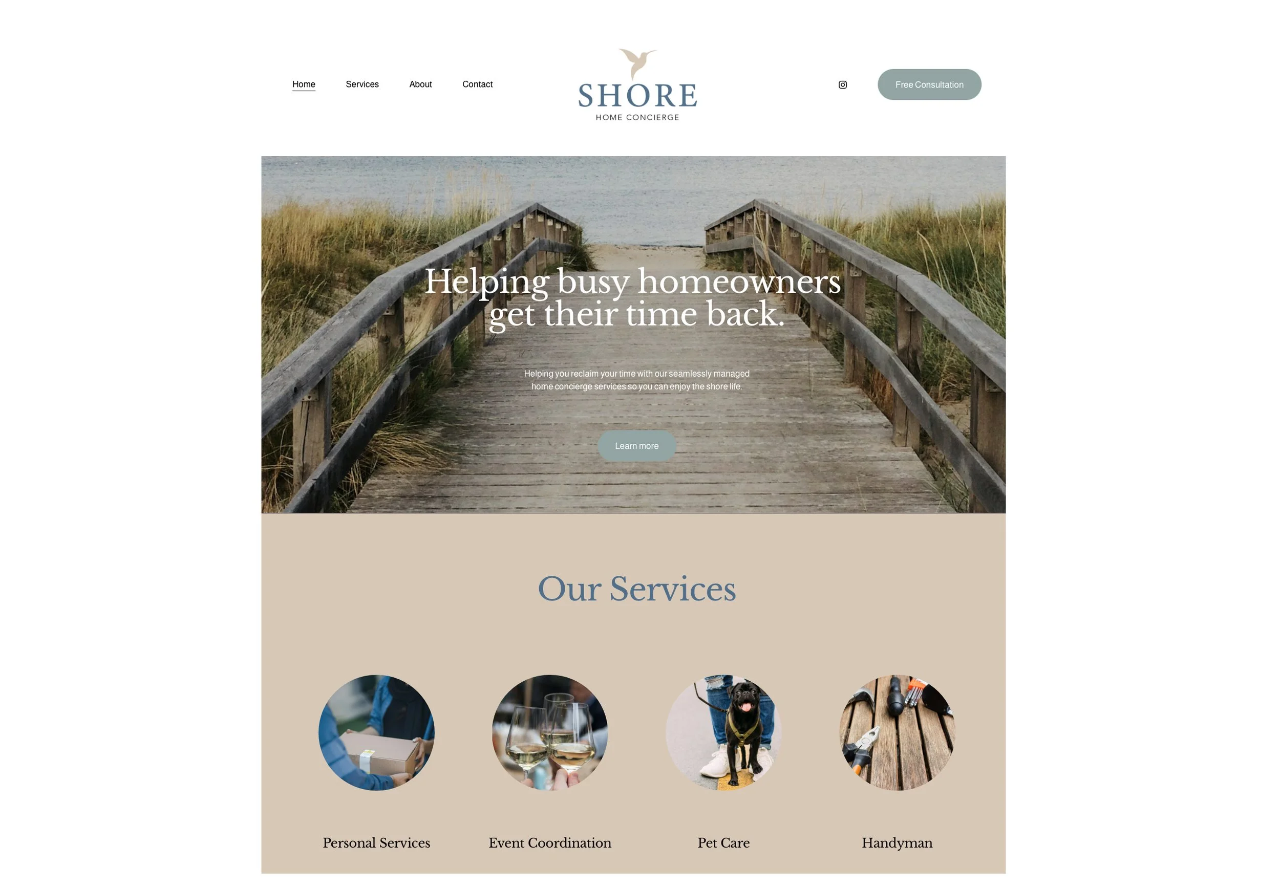 Shore Home Concierge Website & Branding