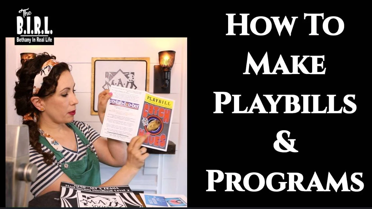 Playbills &amp; programs &amp; MADBILLS! (How To)
